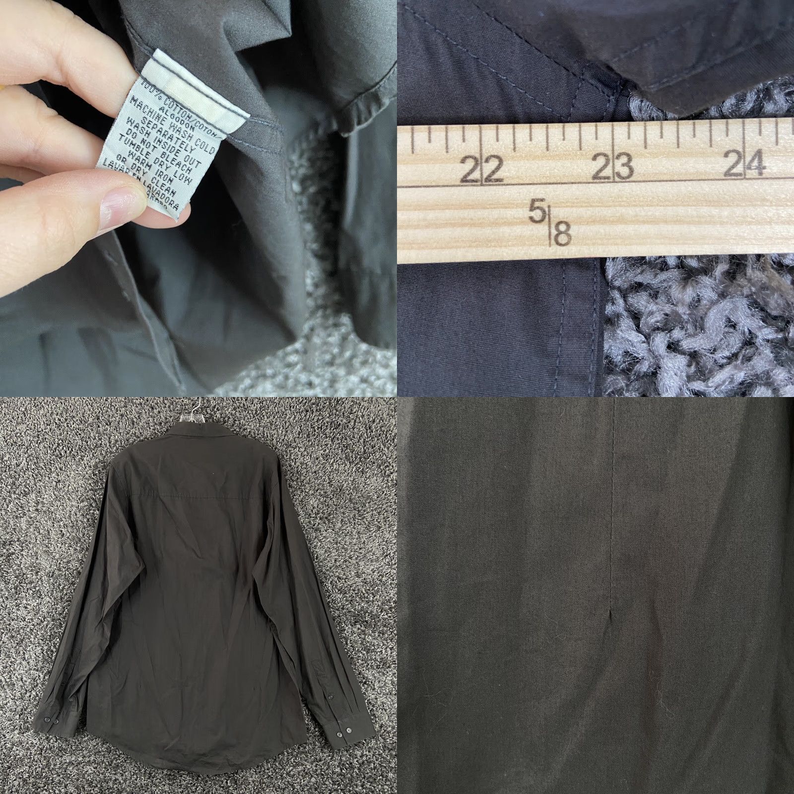Kenneth Cole Kenneth Cole Men’s L Embroidered Button-Up Long Sleeve Gray Shirt Size US L / EU 52-54 / 3 - 8 Thumbnail