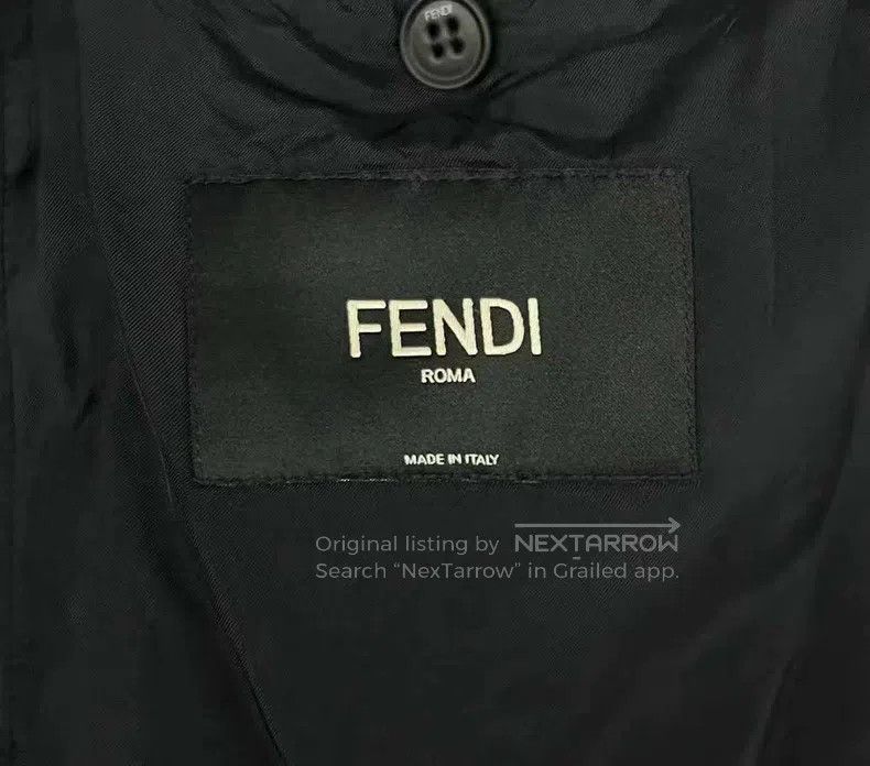 Fendi Fendi Black Gray Washed Faded Double F Logo Hidden Zip Jac Size US S / EU 44-46 / 1 - 4 Thumbnail