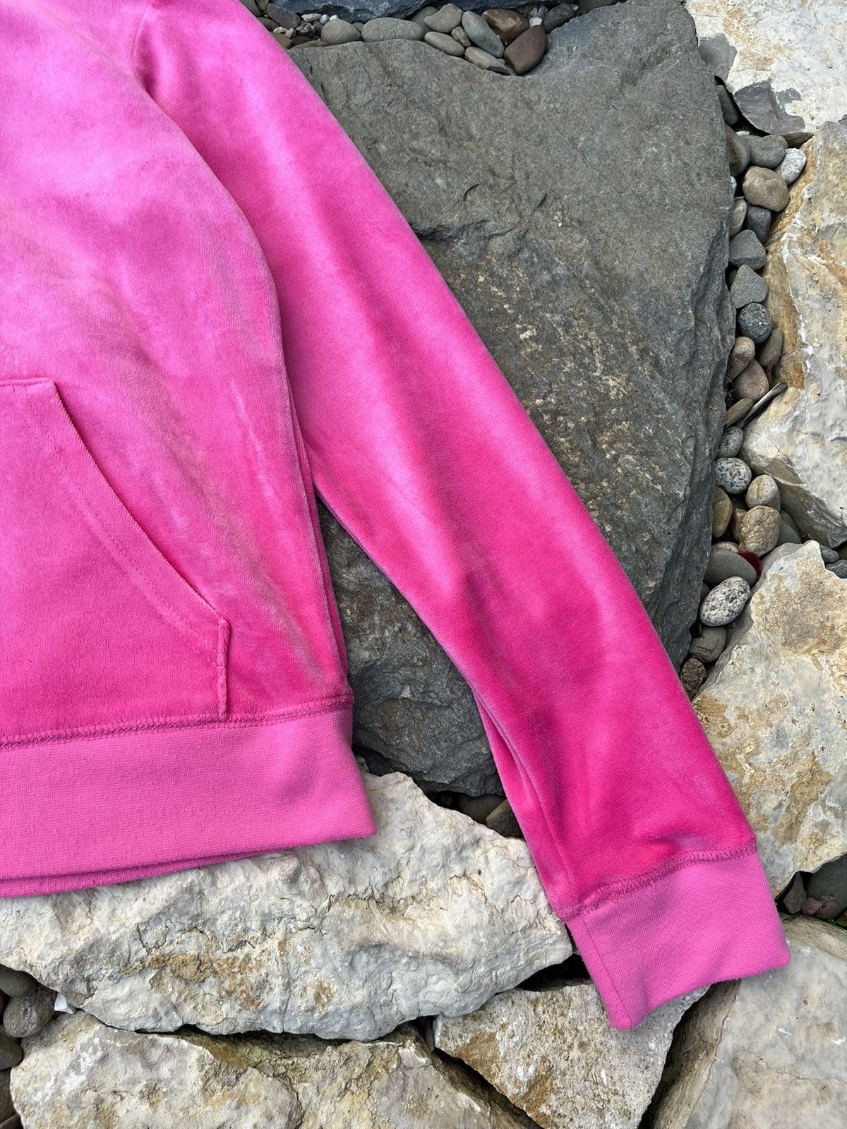 Juicy Couture × Vintage Vintage Juicy Couture y2k velvet zip hoodie basic sweatshirt Size L / US 10 / IT 46 - 10 Thumbnail