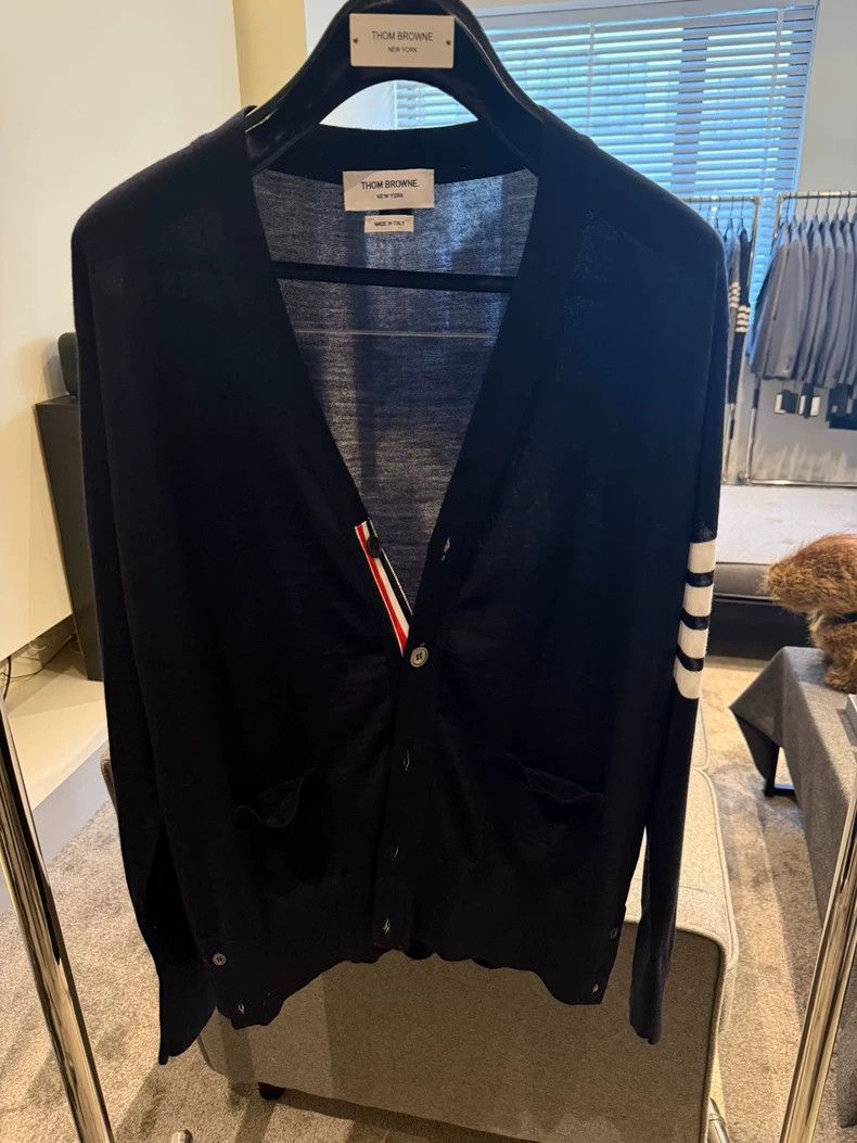 Thom Browne THOM BROWNE Classic Wool Cardigan 2502-Nextarrow Size US XL / EU 56 / 4 - 1 Thumbnail