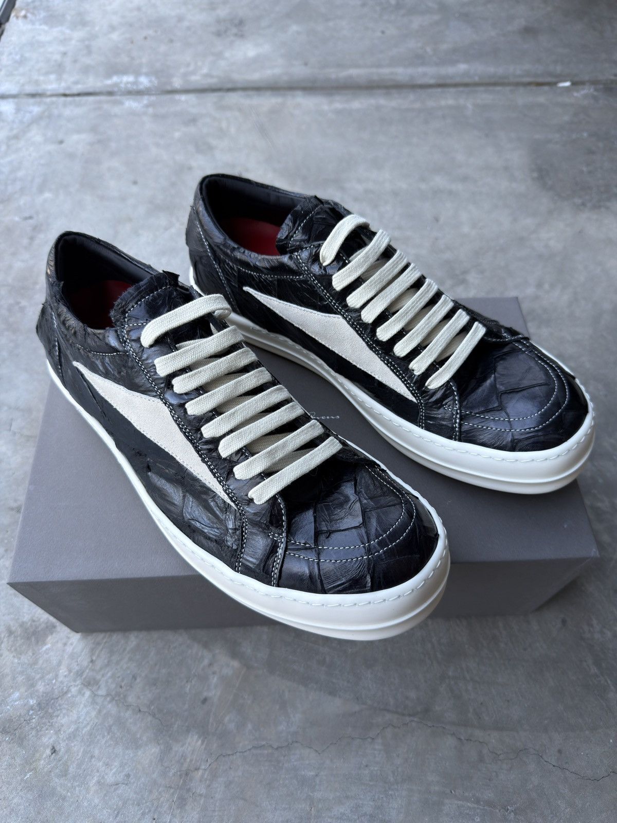 Rick Owens SOLD*Rick owens x Maxfield Exclusive pirarucu vintage sneaks Size US 10 / EU 43 - 2 Thumbnail