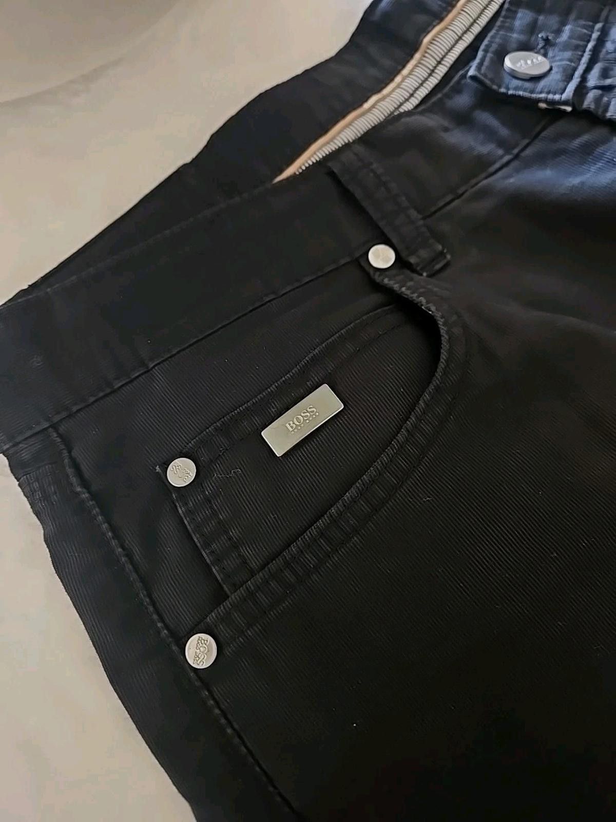 Hugo Boss HUGO BOSS Black Alabama Straight Leg 100% Cotton Pants 36x32 Size US 36 / EU 52 - 3 Thumbnail
