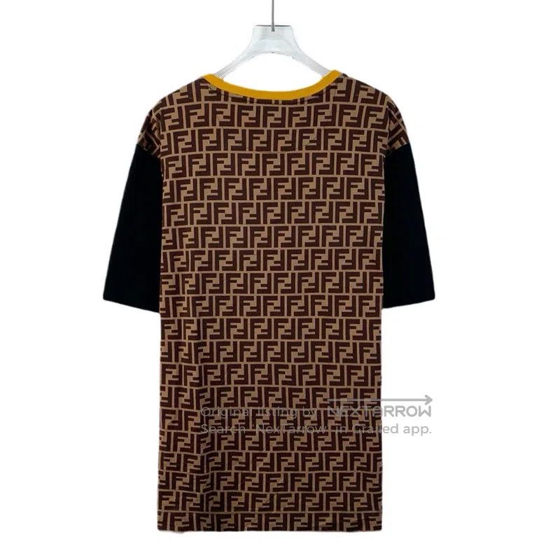 Fendi Fendi Color-Block Logo Letter Full-Print Cotton Round Neck Size US M / EU 48-50 / 2 - 2 Thumbnail
