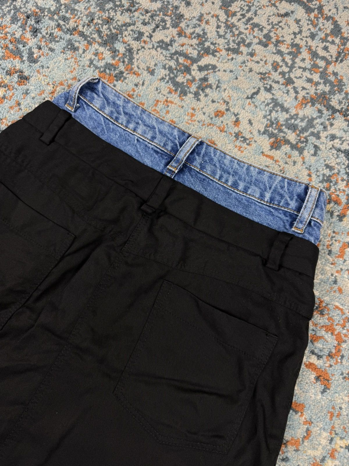 Sandro Vintage Y2K Sandro Paris trompe l'oeil layered denim skirt Size 28" / US 6 / IT 42 - 6 Thumbnail