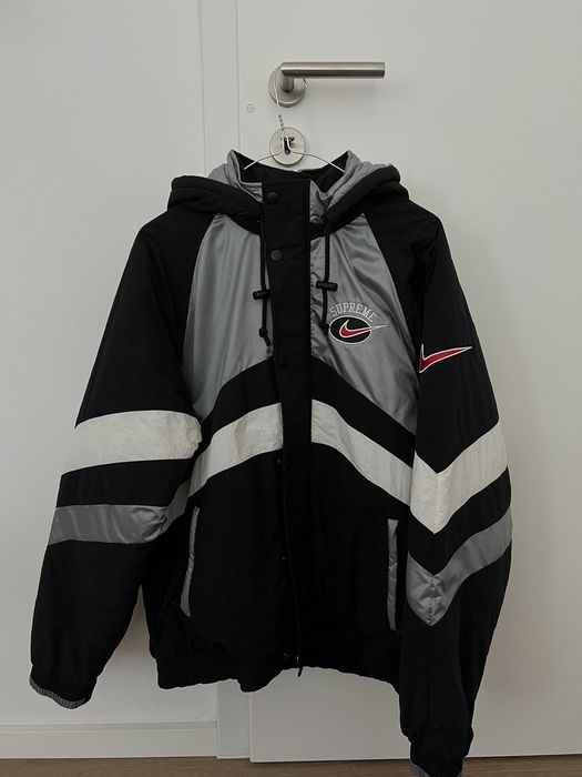 Supreme nike hooded sport jacket silver deals