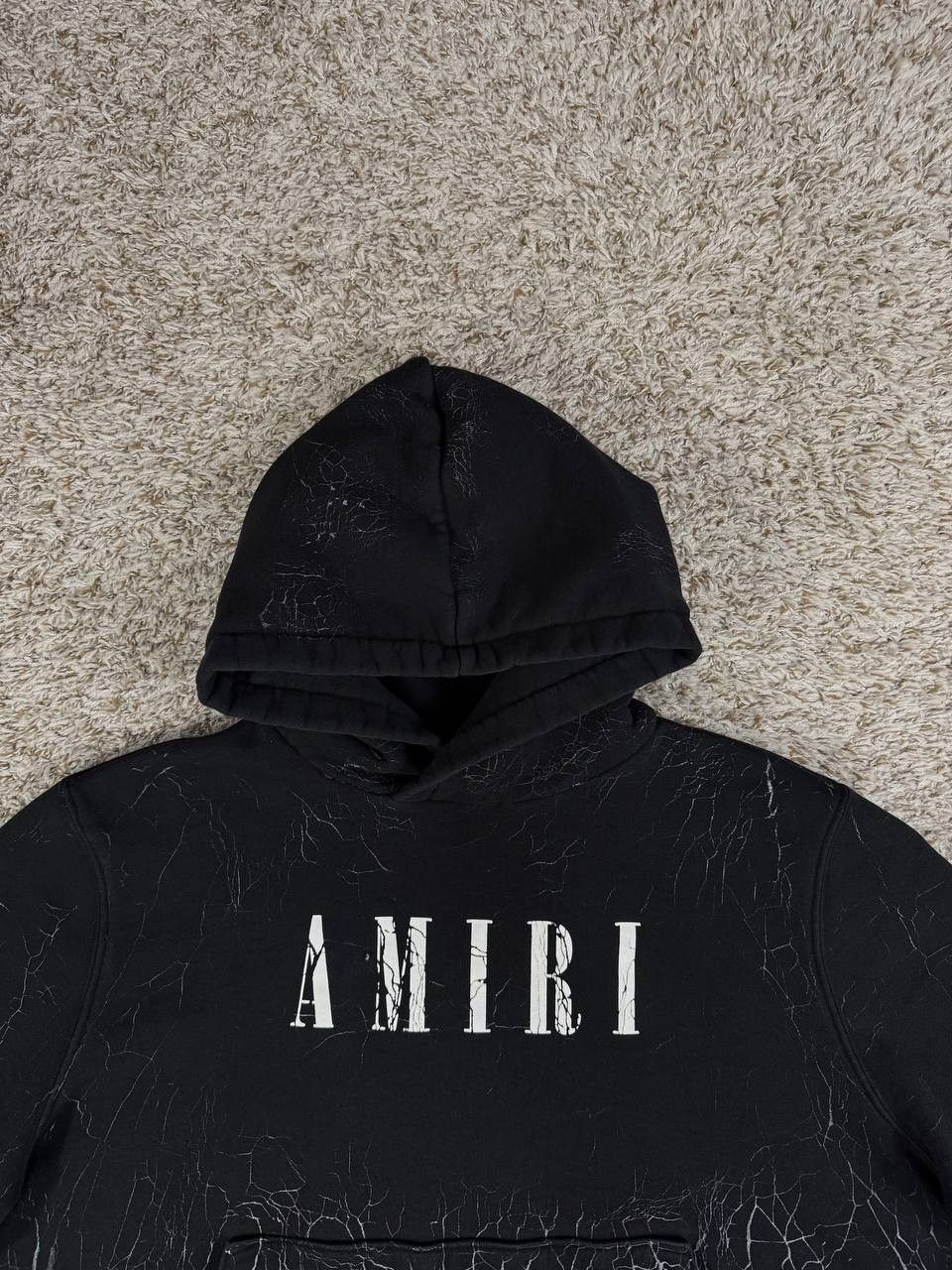 Amiri AMIRI Cracked Dye Core Logo Hoodie Black Size US XL / EU 56 / 4 - 2 Thumbnail