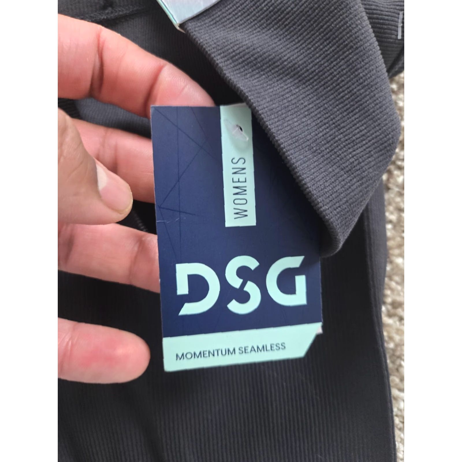 Vintage DSG Momentum Seamless Leggings Womens Large Black High Rise 7/8 Tight Athletic Size 36" / US 14 / IT 50 - 3 Thumbnail