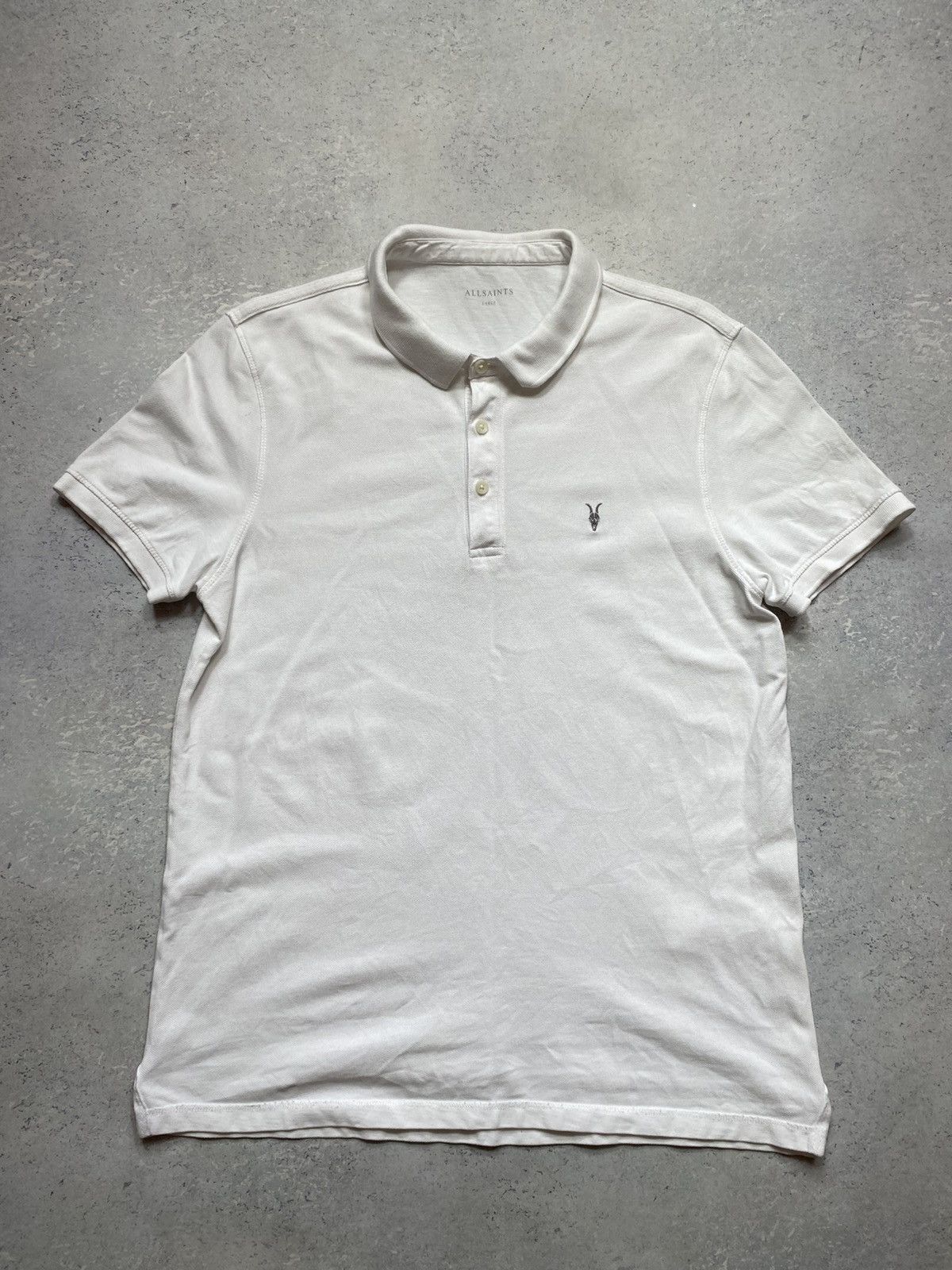 Allsaints Allsaints Mens White Polo Shirt Size US L / EU 52-54 / 3 - 1 Thumbnail