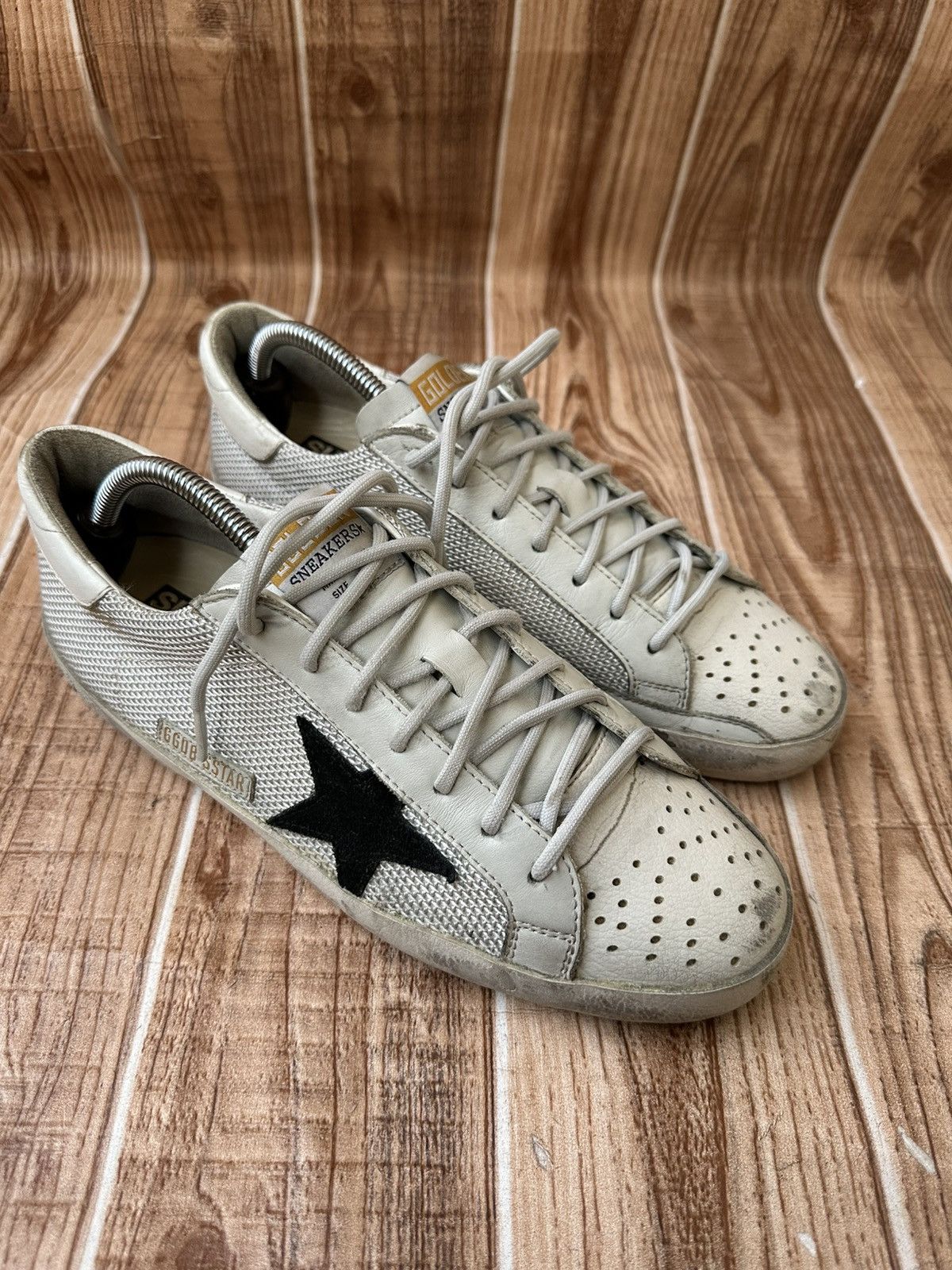 Golden Goose Golden Goose Superstar White Mesh GGDB Lowtops Size US 9 / EU 42 - 1 Thumbnail