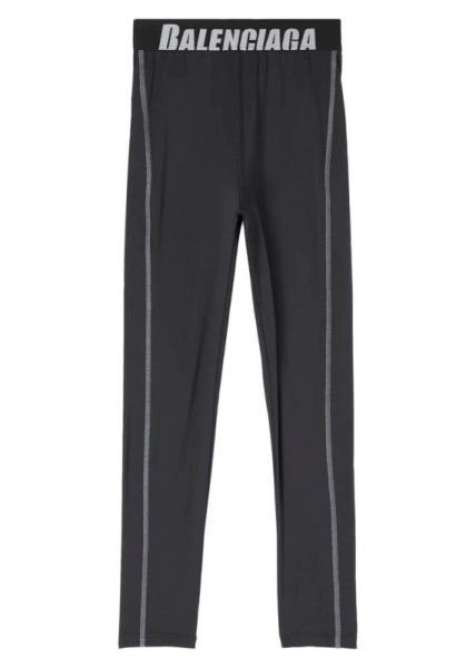 Balenciaga o1mt1gz1024 Athletic Cut Leggings in Black/Grey Size US 30 / EU 46 - 1 Thumbnail