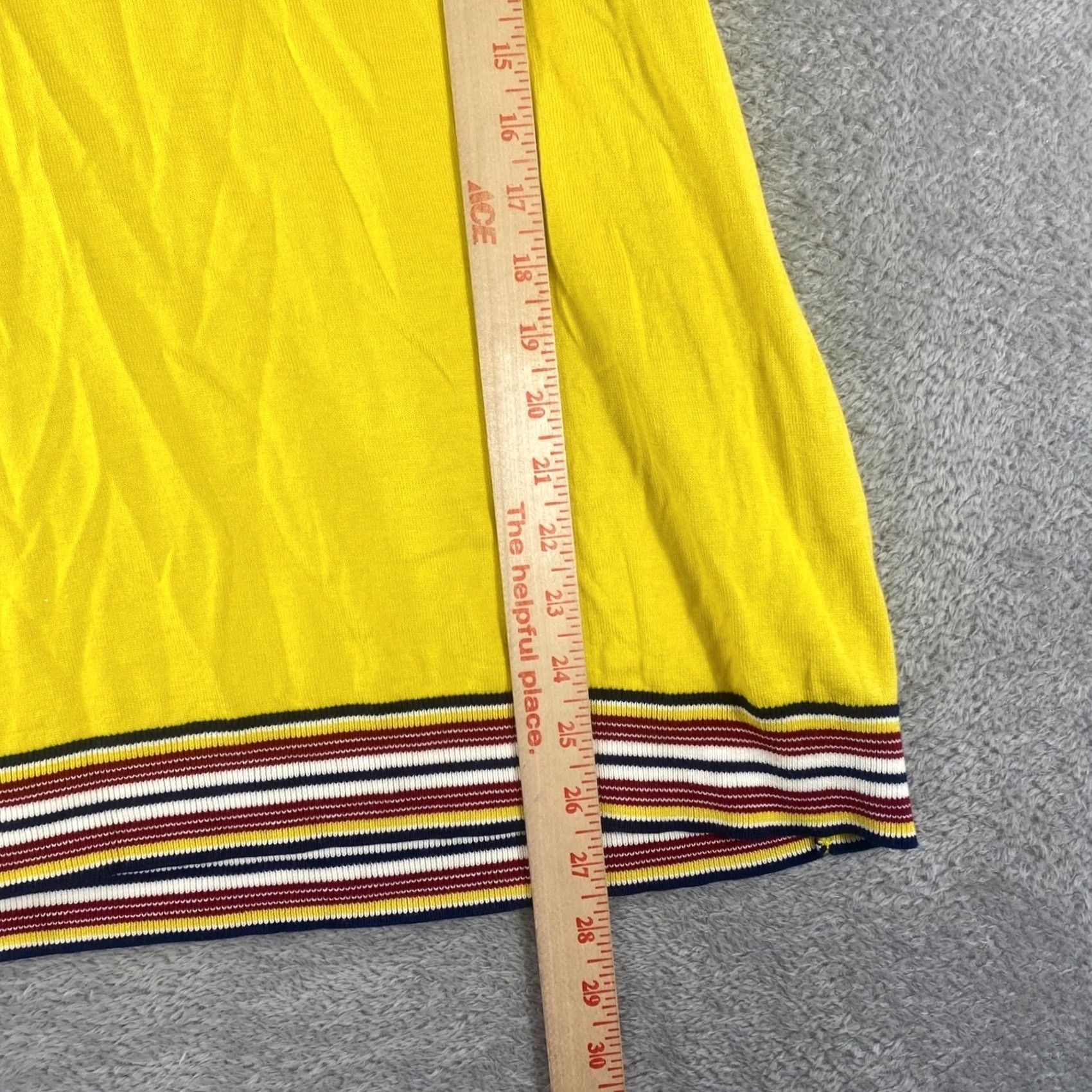 Talbots Talbots Tunic Top Women's Plus 2X Sleeveless Knit Tank Yellow Stripe Trim Round Neck Cap Sleeve Lightweight Breathable Vintage No Size XXL / US 16-18 / IT 52-54 - 6 Thumbnail