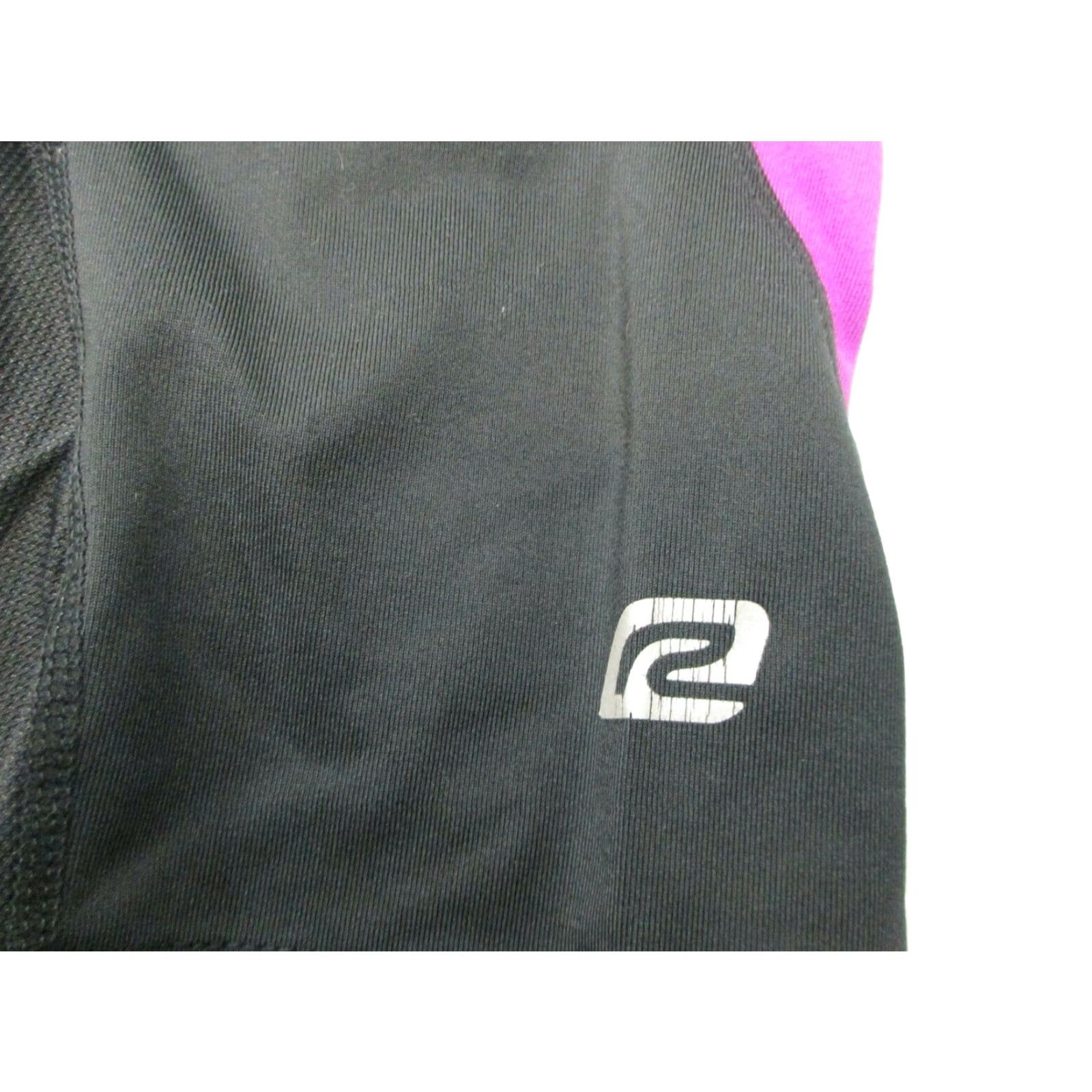 Vintage ROADRUNNER Capri Pants Women's Size S Active Running Workout Black/Purple Fitted Size 28" / US 6 / IT 42 - 3 Thumbnail