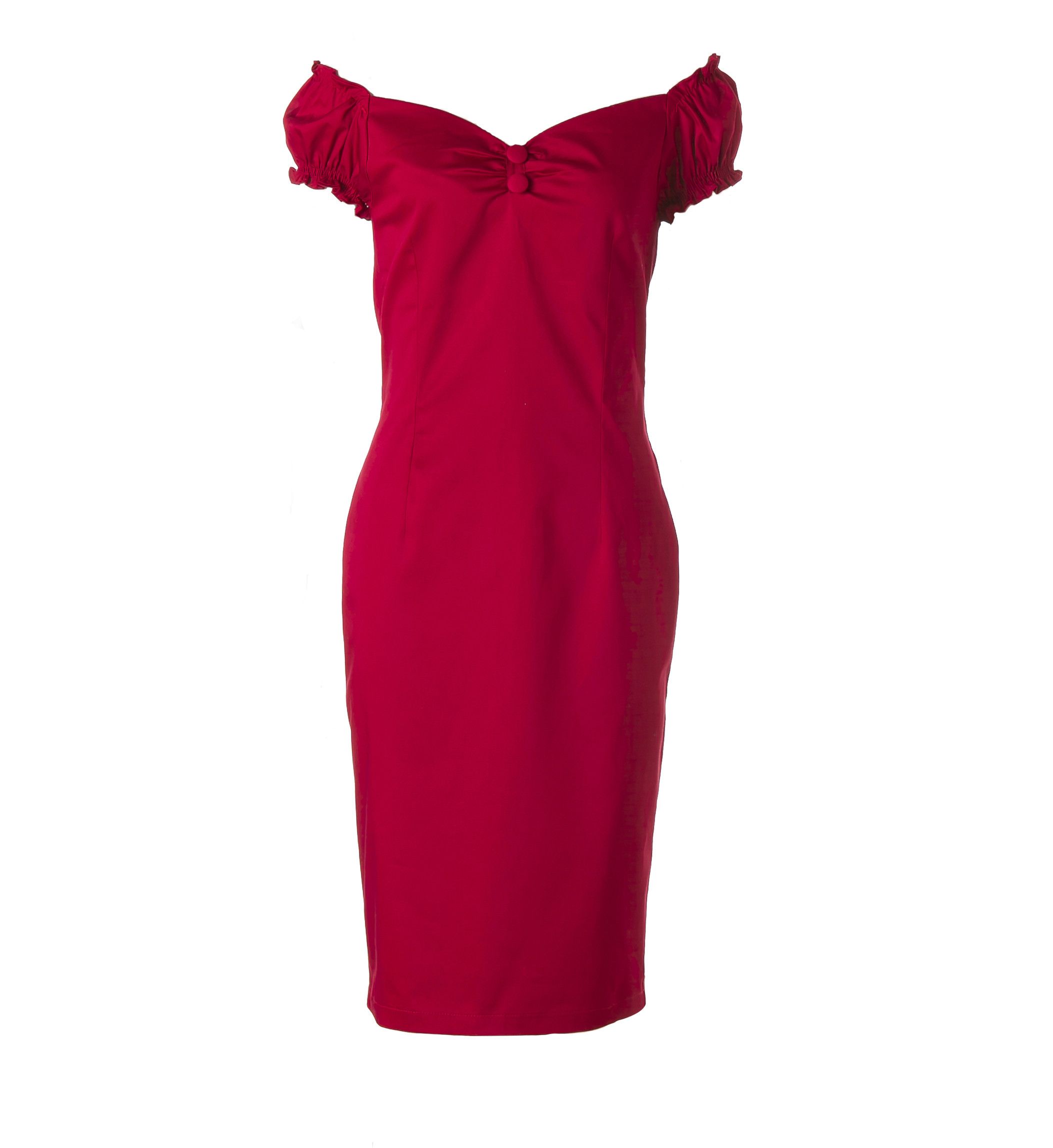 Other Red pencil dress off the shoulder slim fit Size M / US 6-8 / IT 42-44 - 1 Thumbnail