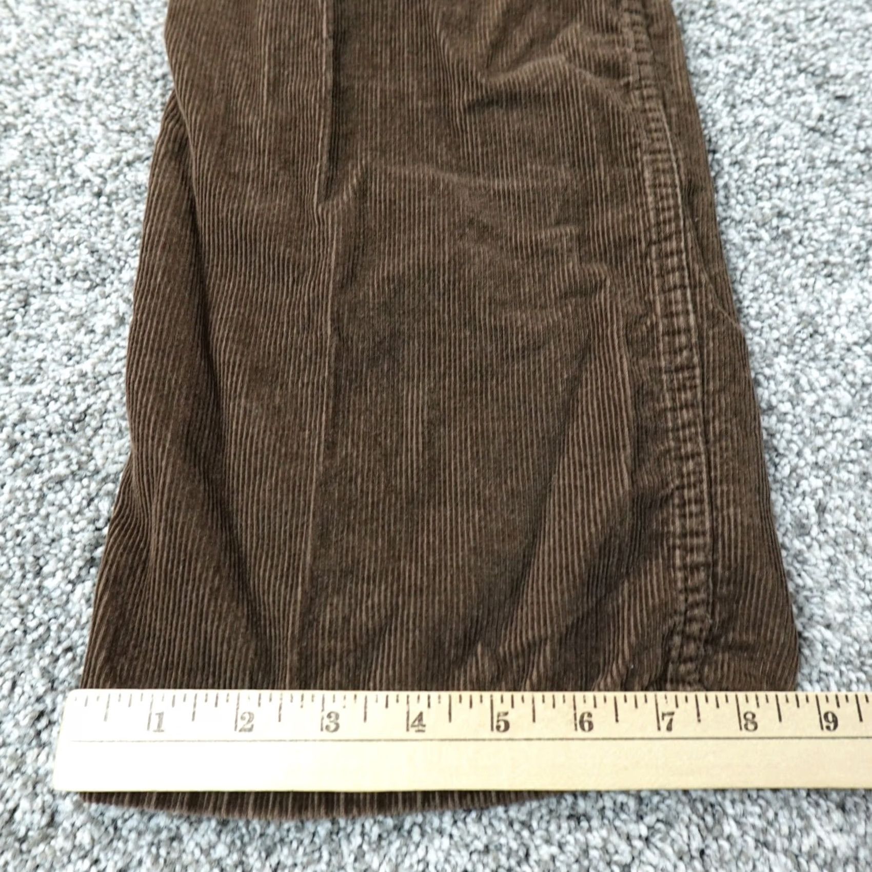 Vintage St Johns Bay Pants Mens 38X30 Brown Corduroy 5 Pocket Chino Trousers Corduroy Cotton Slate Flat Front Regular Straight Jeans Pants Mens Brown Size US 38 / EU 54 - 2 Thumbnail
