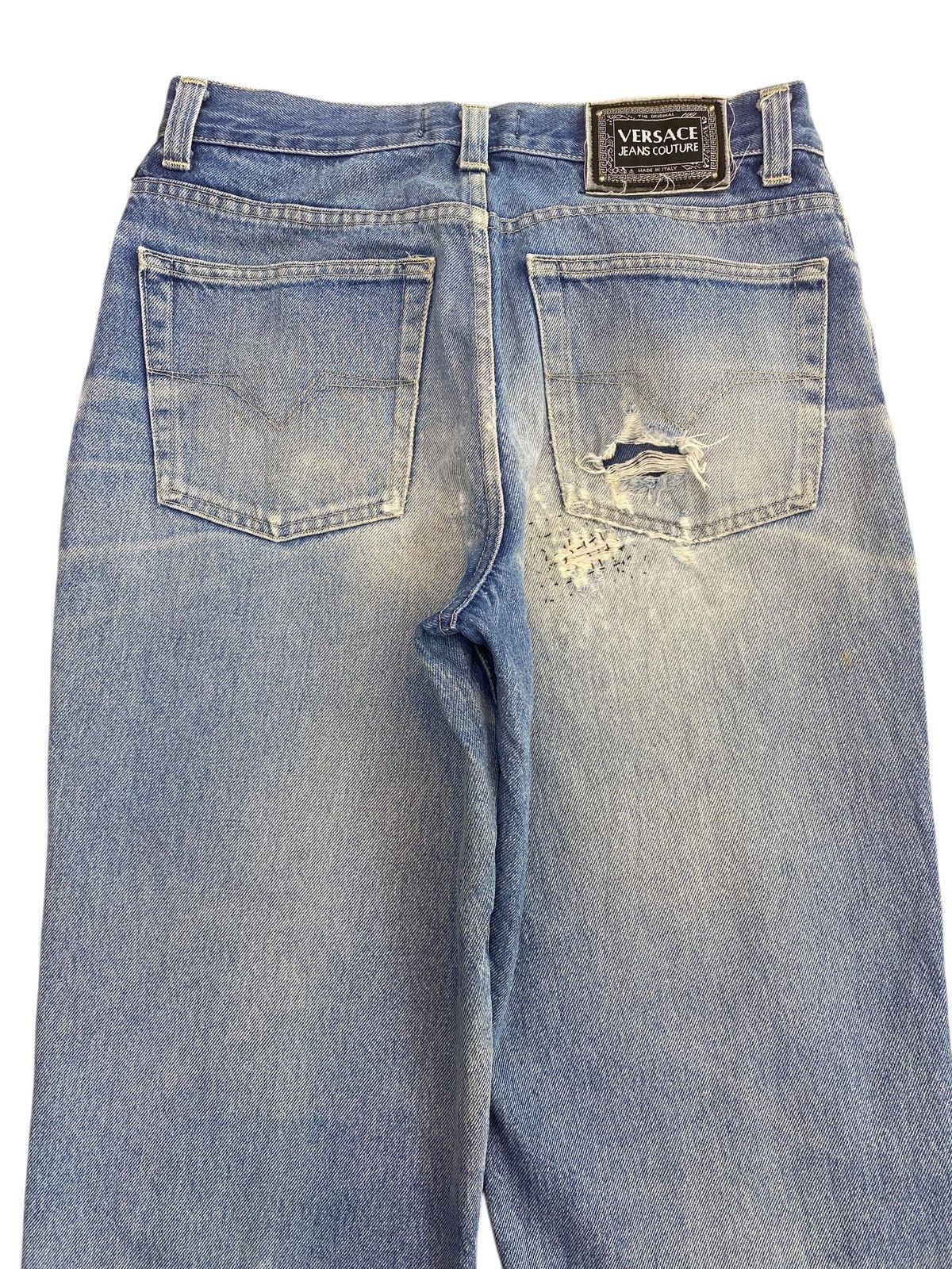 Versace Versace Whiskers Faded Wash Style Bag Ripped Jeans Size US 30 / EU 46 - 4 Thumbnail