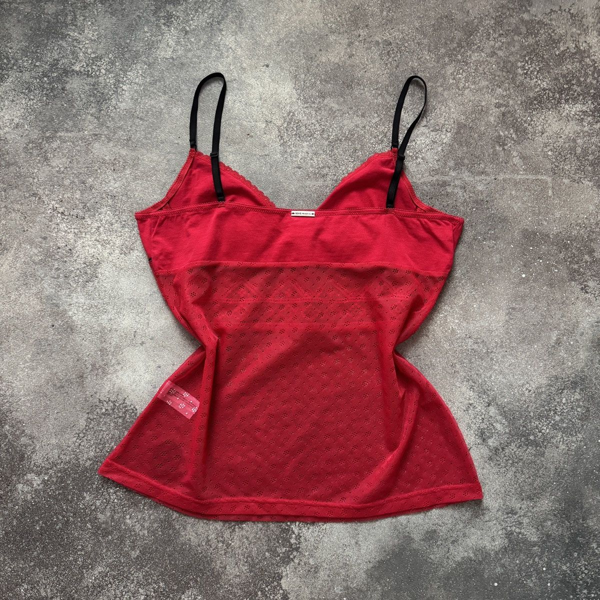 Hysteric Glamour Vive Maria Vintage Y2K Lace Details Mesh Tank Top Size L / US 10 / IT 46 - 7 Thumbnail
