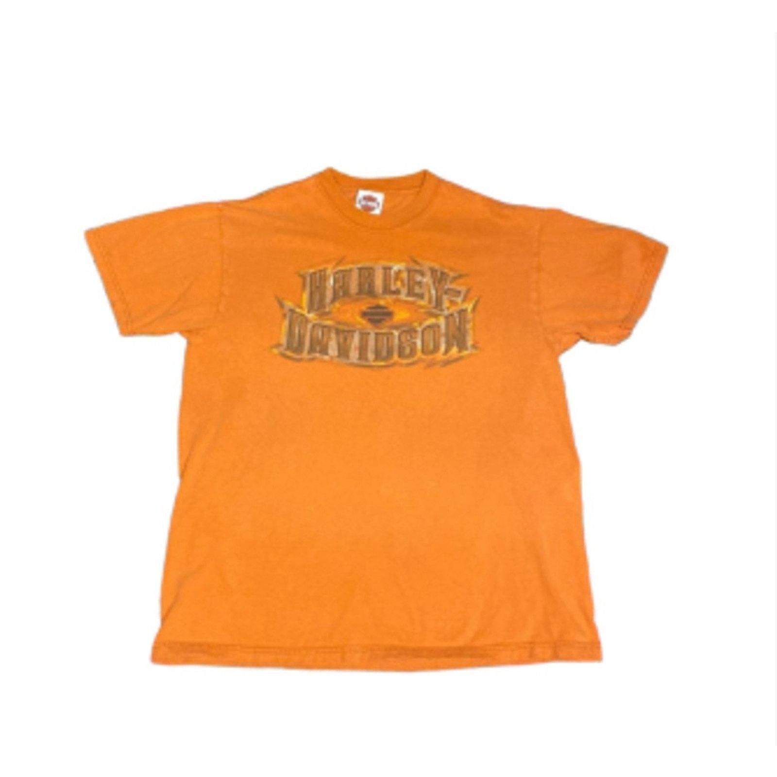 Harley Davidson Vintage Orange Harley Davidson Graphic Tee Hanes Beefy L Size US L / EU 52-54 / 3 - 2 Thumbnail
