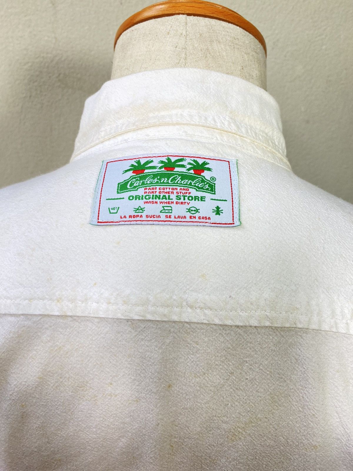Designer CARLOS'N CHARLIE'S Lizard White Shirt Size US L / EU 52-54 / 3 - 3 Thumbnail