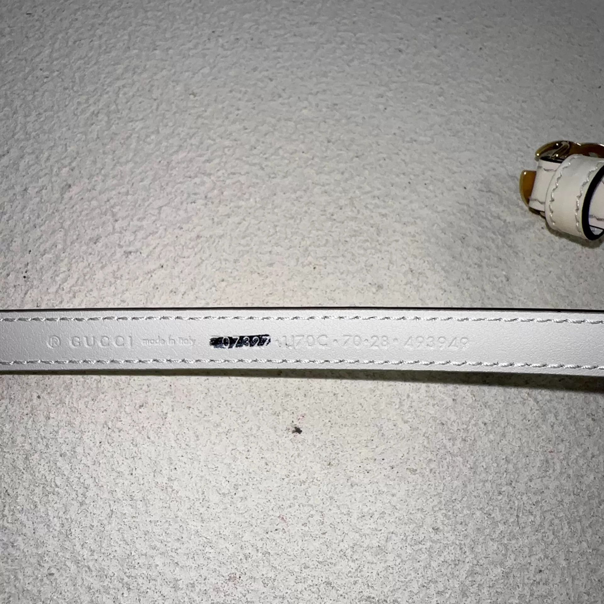 Gucci GUCCI GG Marmont Double G buckle white women's belt 1.2cm Size ONE SIZE - 4 Thumbnail