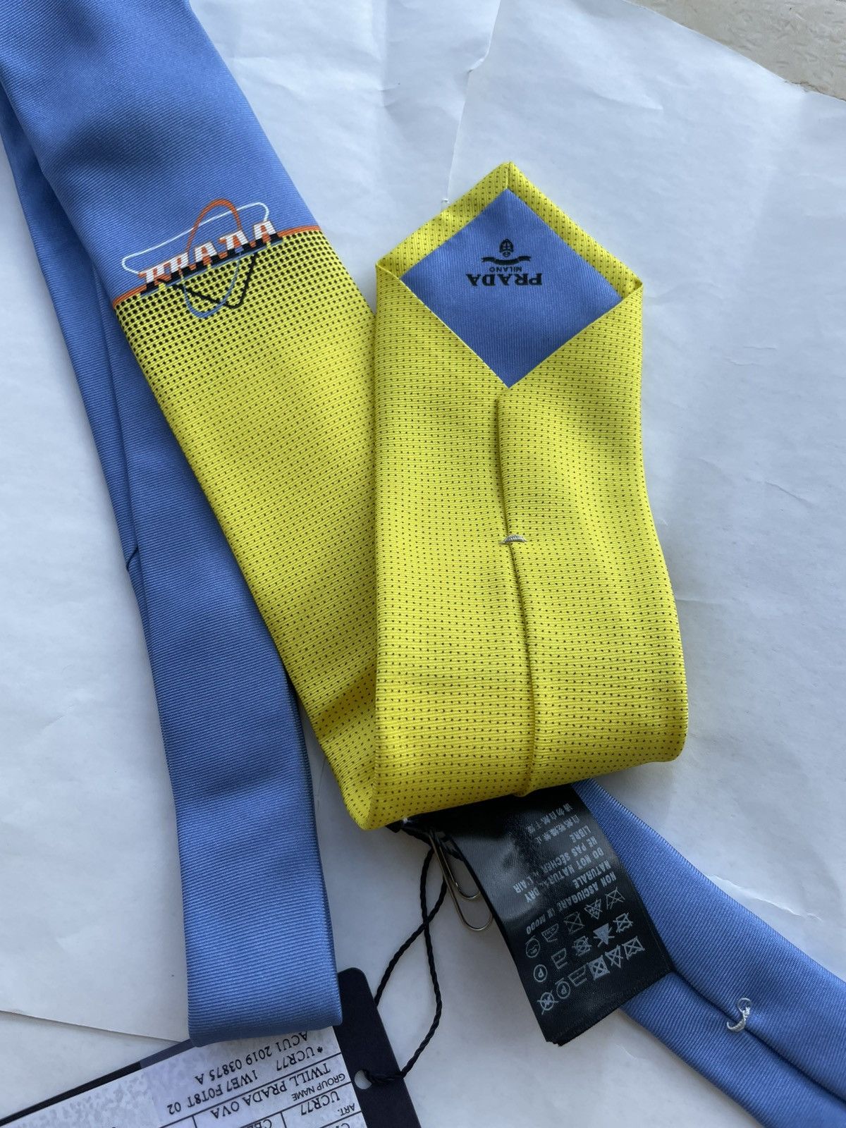 Prada Prada SS19 men’s silk tie Size ONE SIZE - 1 Thumbnail