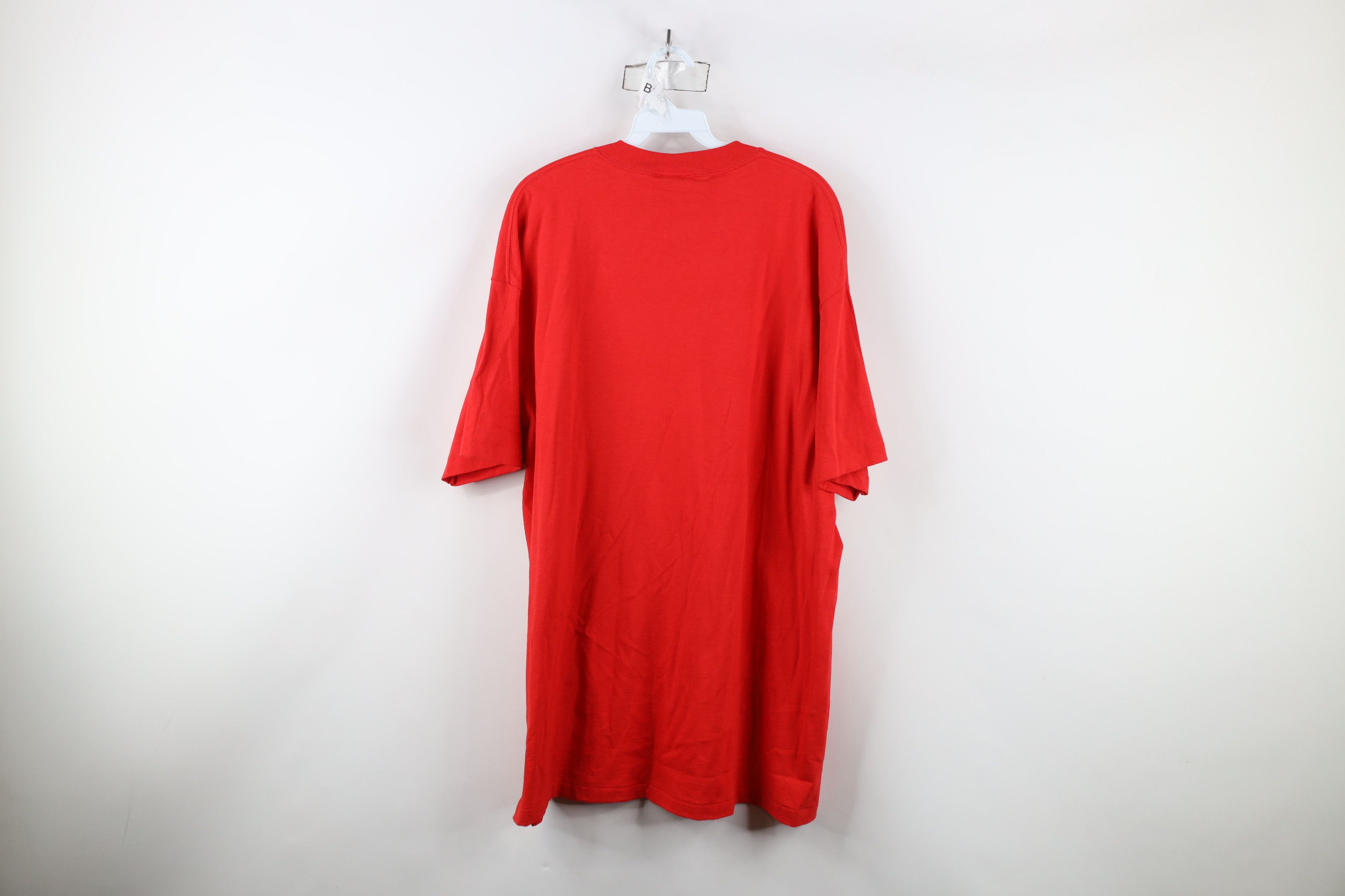 Vintage Vintage 90s Streetwear Dog Day Afternoon T-Shirt Red USA Size US XL / EU 56 / 4 - 10 Thumbnail
