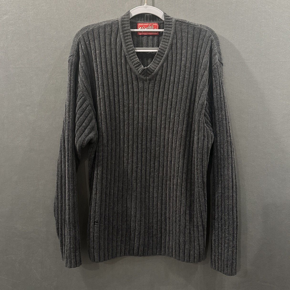 Vintage V neck knit sweater Size US L / EU 52-54 / 3 - 1 Thumbnail