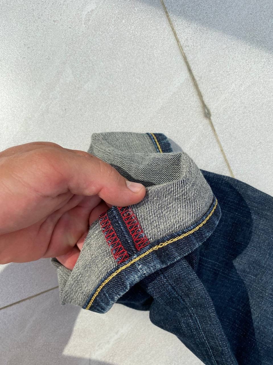Edwin × Vintage 90's EDWIN RARE MADE IN JAPAN Y2K BAGGY JEANS POCKET LOGO Size US 33 - 6 Thumbnail