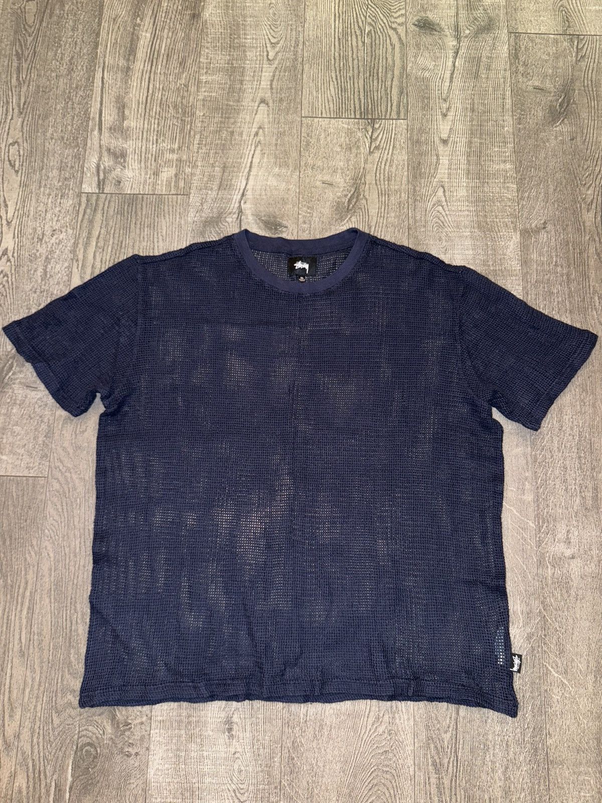 Stussy Knitted Mesh S/S T-shirt Size US XL / EU 56 / 4 - 1 Thumbnail