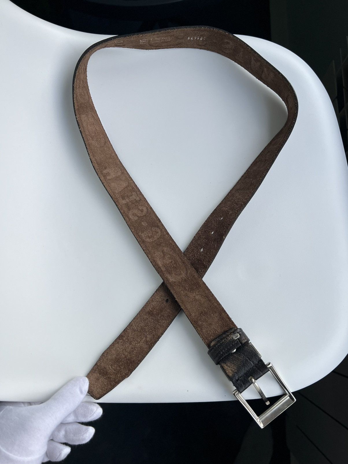 G-Star G-STAR Leather Belt – Distressed Black – Size ~XL (119.5 cm) Size ONE SIZE - 10 Thumbnail