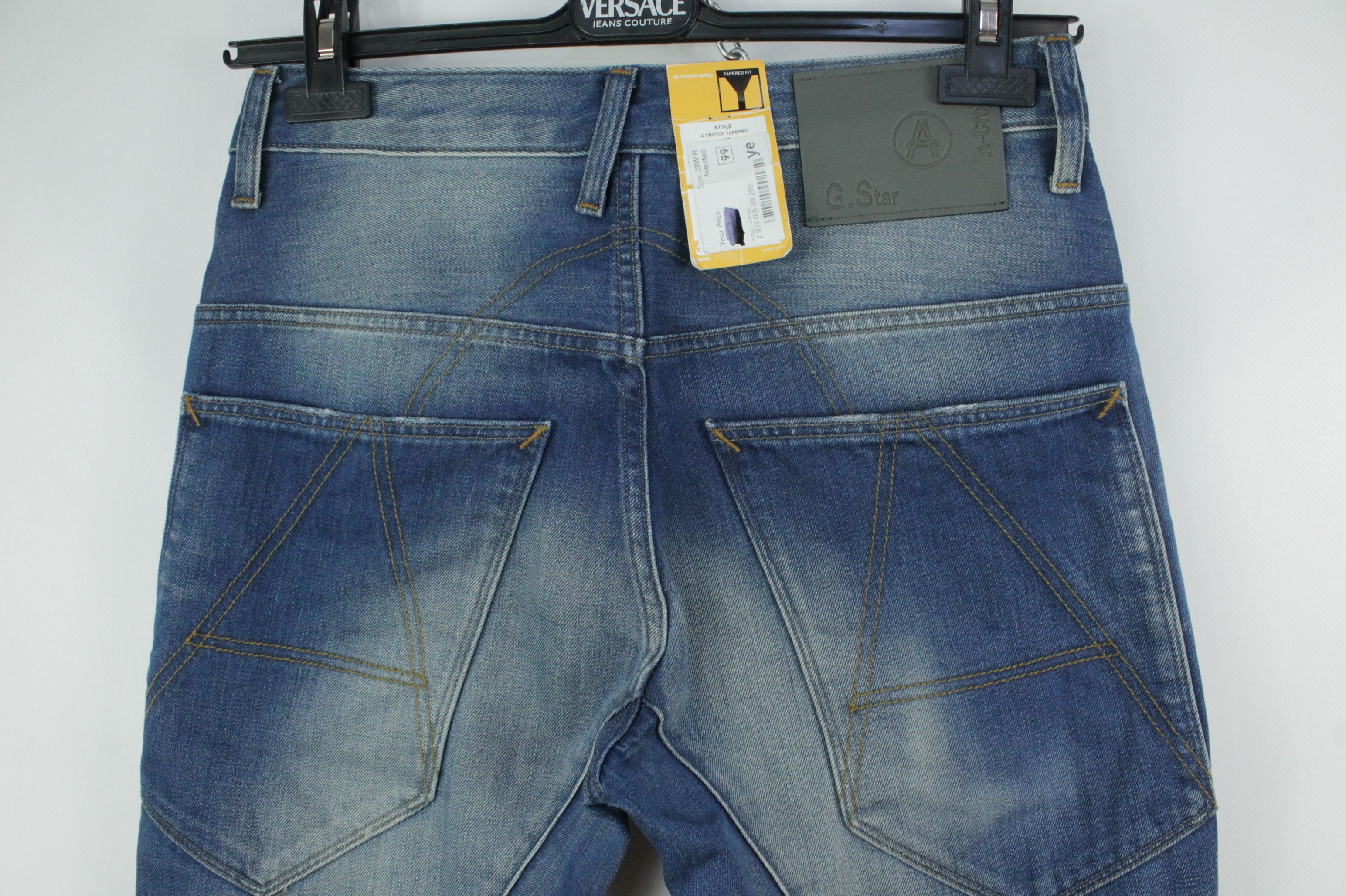 G-Star G-Star Raw A Crotch Tapered Blue Denim Jeans Men's Size US 29 - 5 Thumbnail