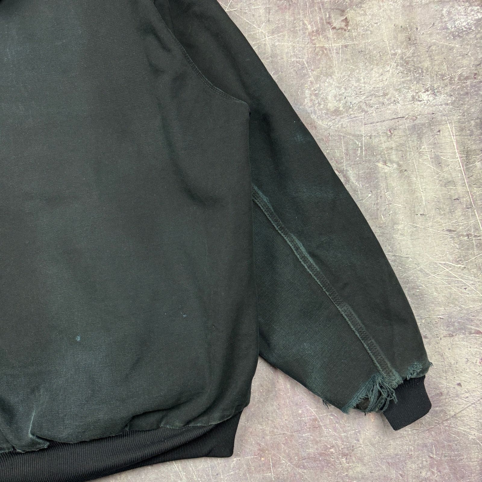 Carhartt × Vintage 90s Faded Black Carhartt Hooded Active Work Jacket XL 2338 Size US XL / EU 56 / 4 - 9 Thumbnail