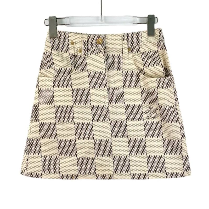 Louis Vuitton Colorblock Cotton Mini Skirt 0089