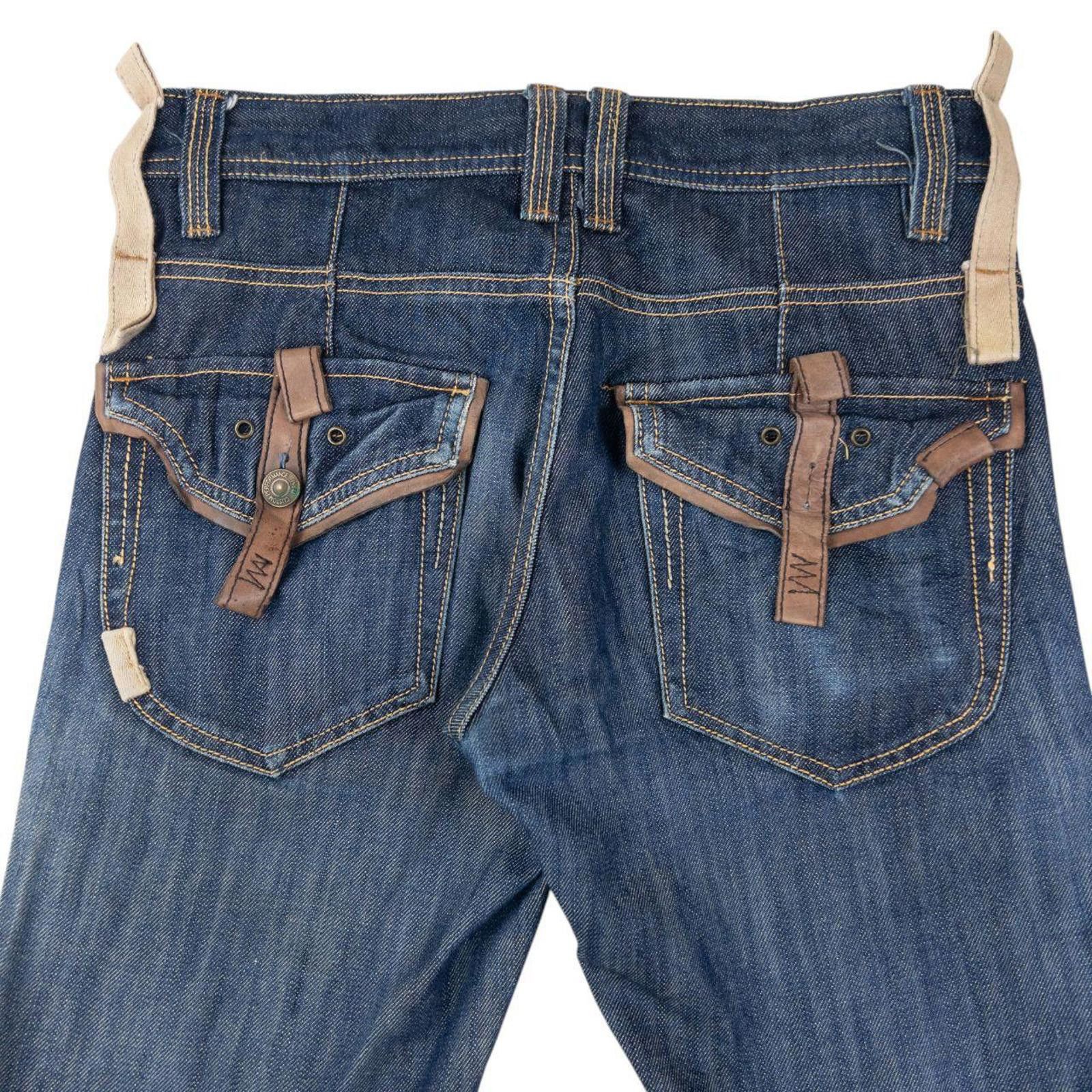 Other Vintage 2000sn PPFM Leather Detail Denim Jeans Size W29 Size US 29 - 3 Thumbnail
