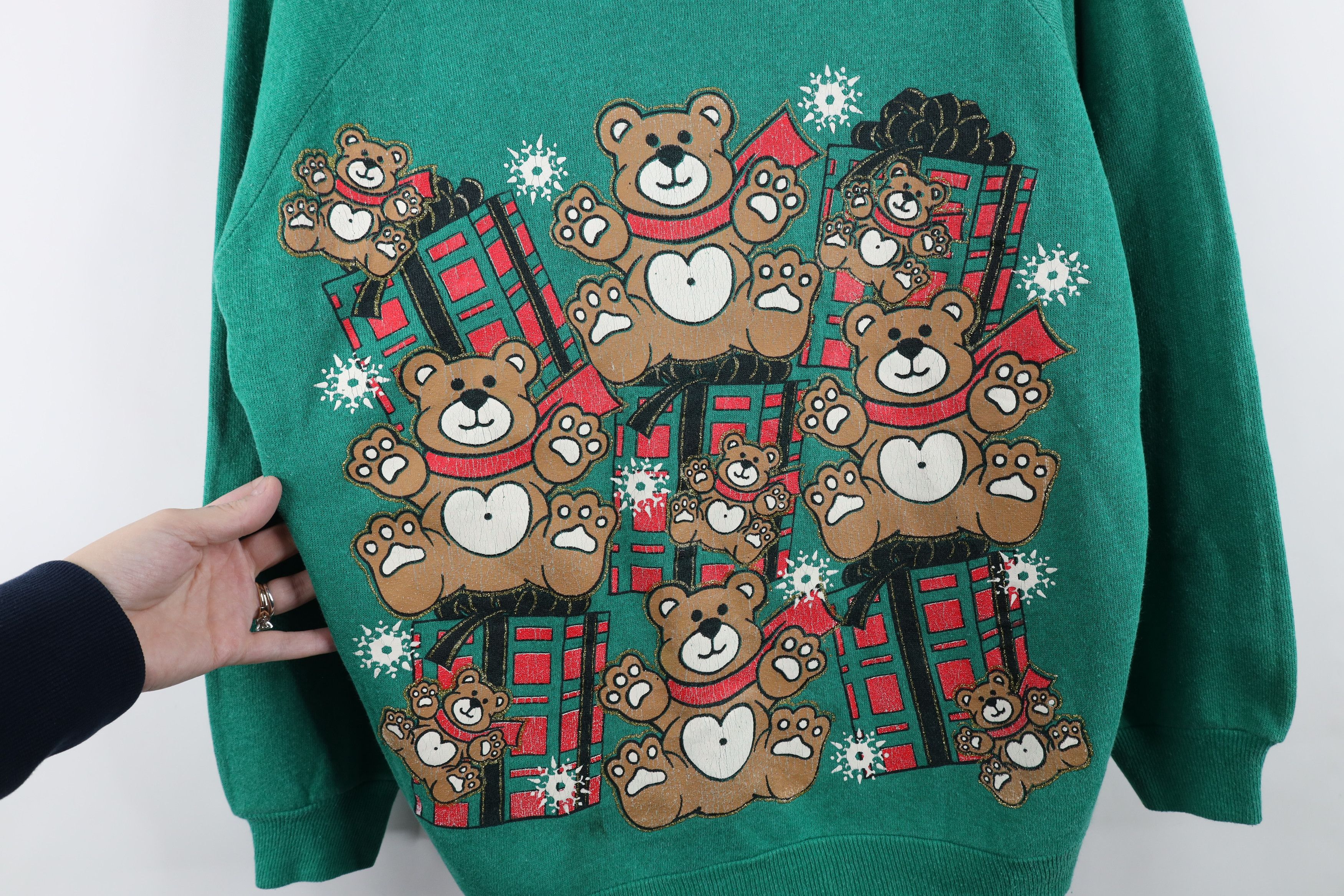 Vintage Vintage 80s 90s Streetwear Christmas Bear Sweatshirt USA Size M / US 6-8 / IT 42-44 - 4 Thumbnail