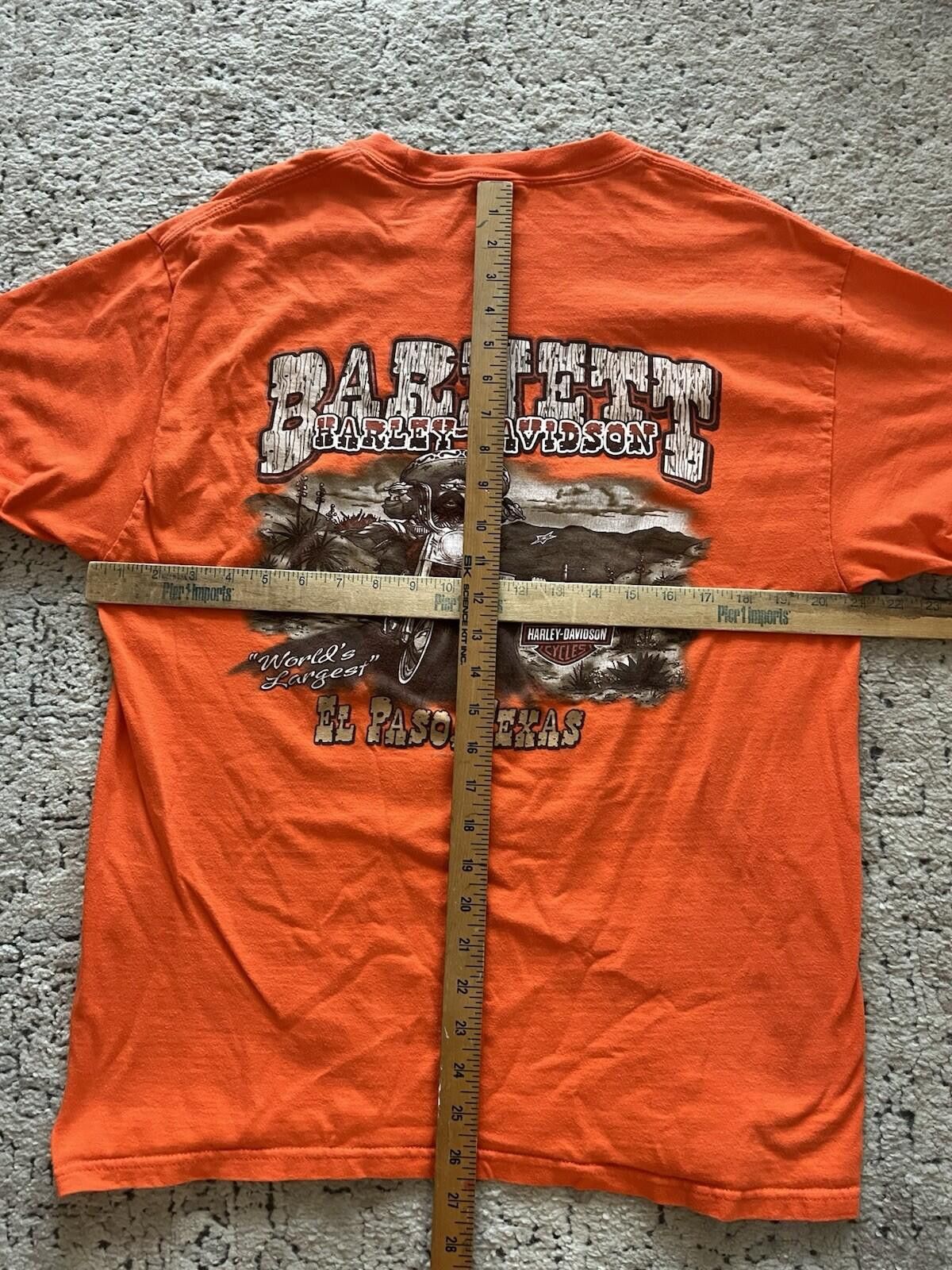 Harley Davidson Vintage Harley Davidson Barnett El Paso Orange Tee L Size US L / EU 52-54 / 3 - 9 Thumbnail