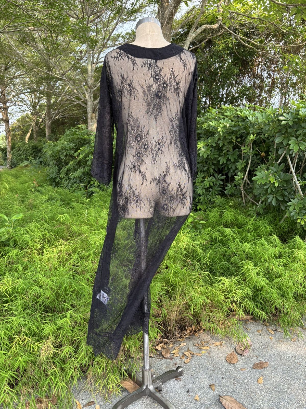 Japanese Brand G.o.a Black Mesh cardigan Size M / US 6-8 / IT 42-44 - 4 Thumbnail