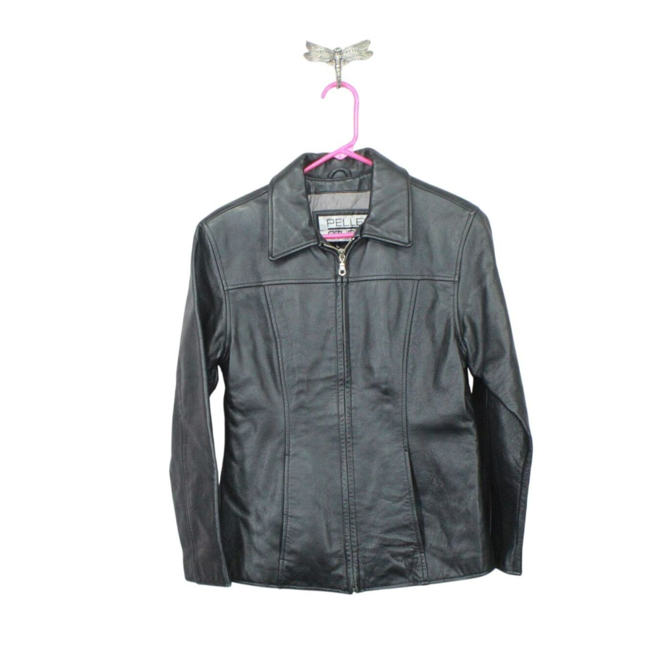 Leather Pelle Studio Women's Black Soft Leather Full Zipper Jacket Size M / US 6-8 / IT 42-44 - 1 Thumbnail