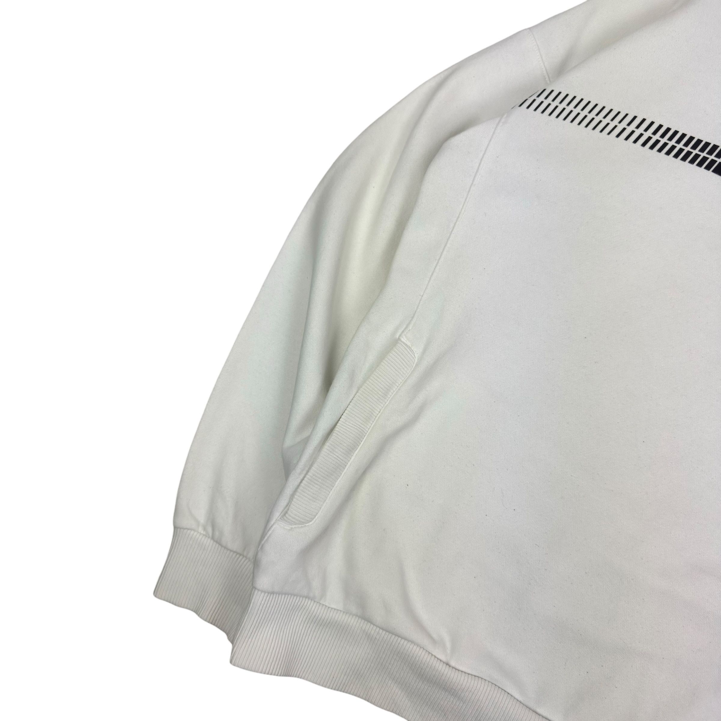 Nike Nike Men's White Middle Swoosh Pullover Fleece Hoodie Medium Size US M / EU 48-50 / 2 - 7 Thumbnail
