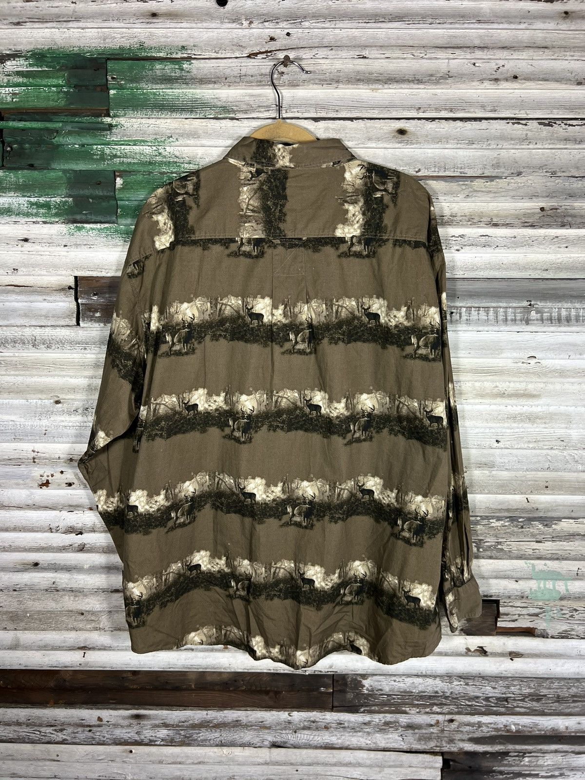 Vintage AOP Hunting Button Up Shirt Size US XL / EU 56 / 4 - 2 Thumbnail