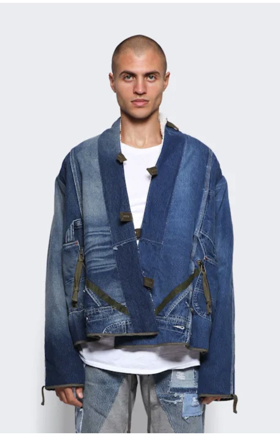 image of Greg Laurent Denim Sherpa Gl1 in Blue, Men's (Size XL)