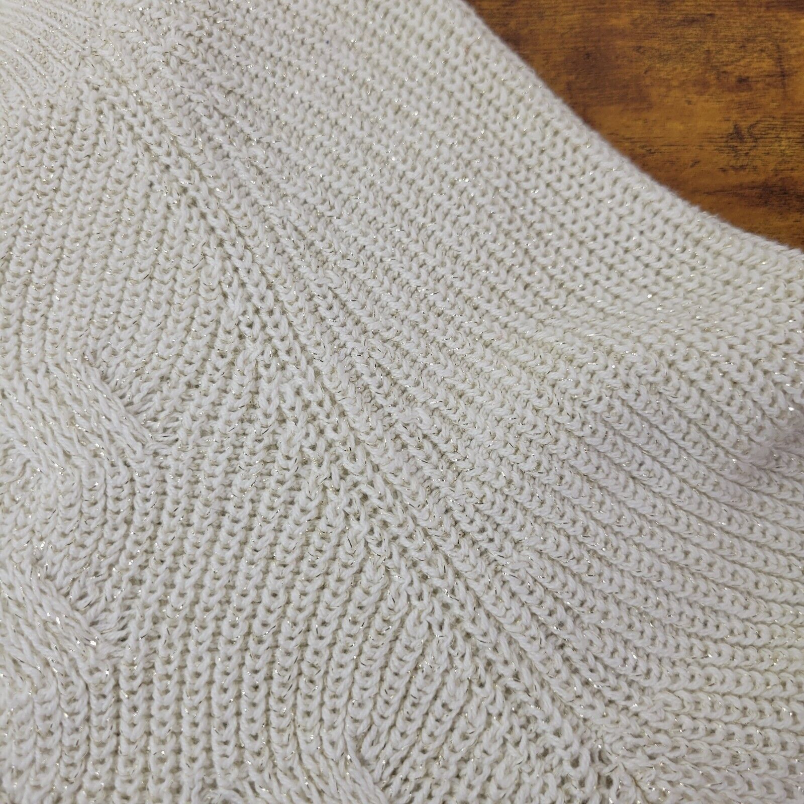 Other Liz Claiborne M White Knit Patterned Sweater Pullover Size M / US 6-8 / IT 42-44 - 10 Thumbnail