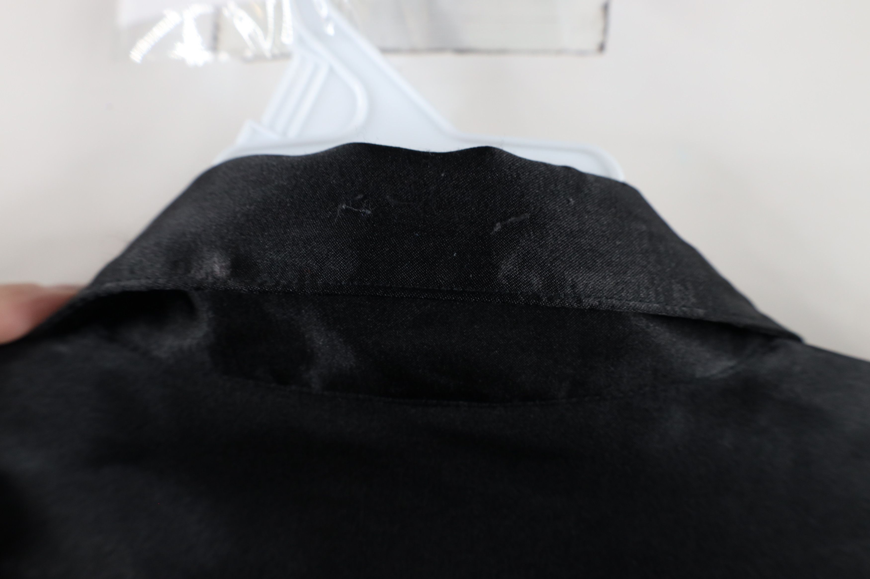 Vintage Vintage 90s Streetwear Polyester Collared Button Shirt Black Size US M / EU 48-50 / 2 - 11 Thumbnail