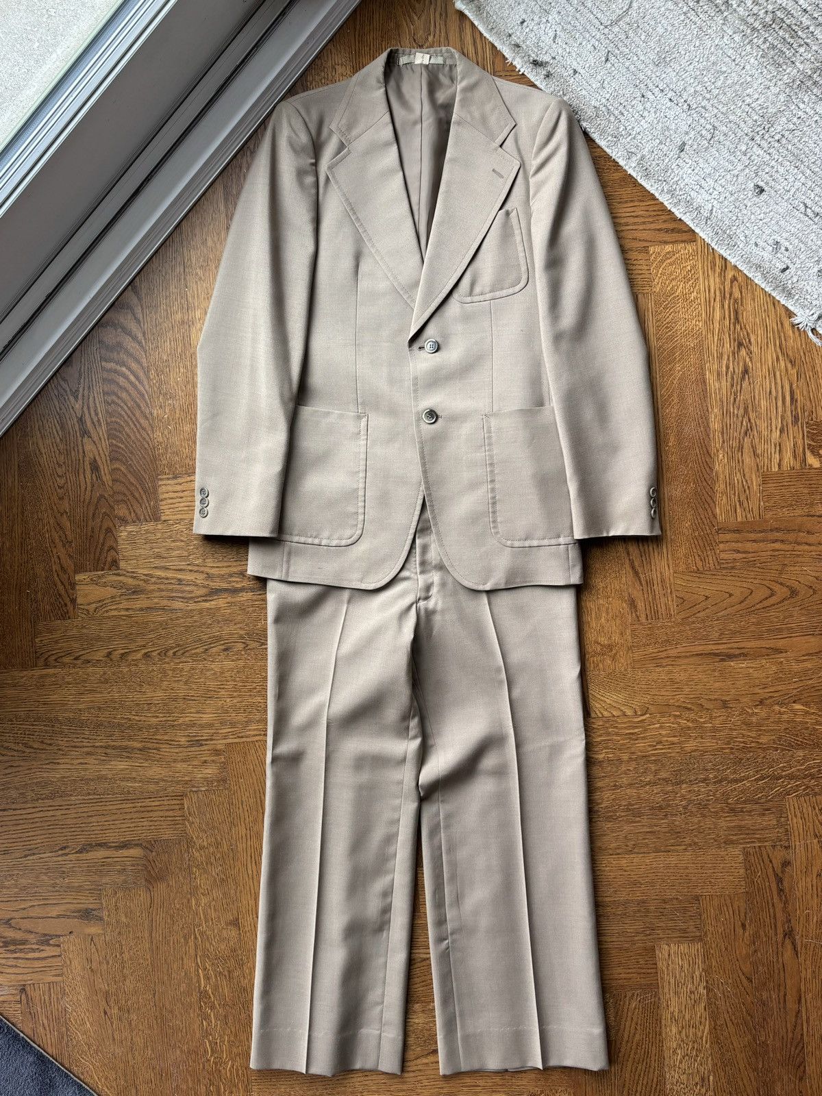 60s Two Piece Suit Vintage Le Chateau Trevira Mohair France