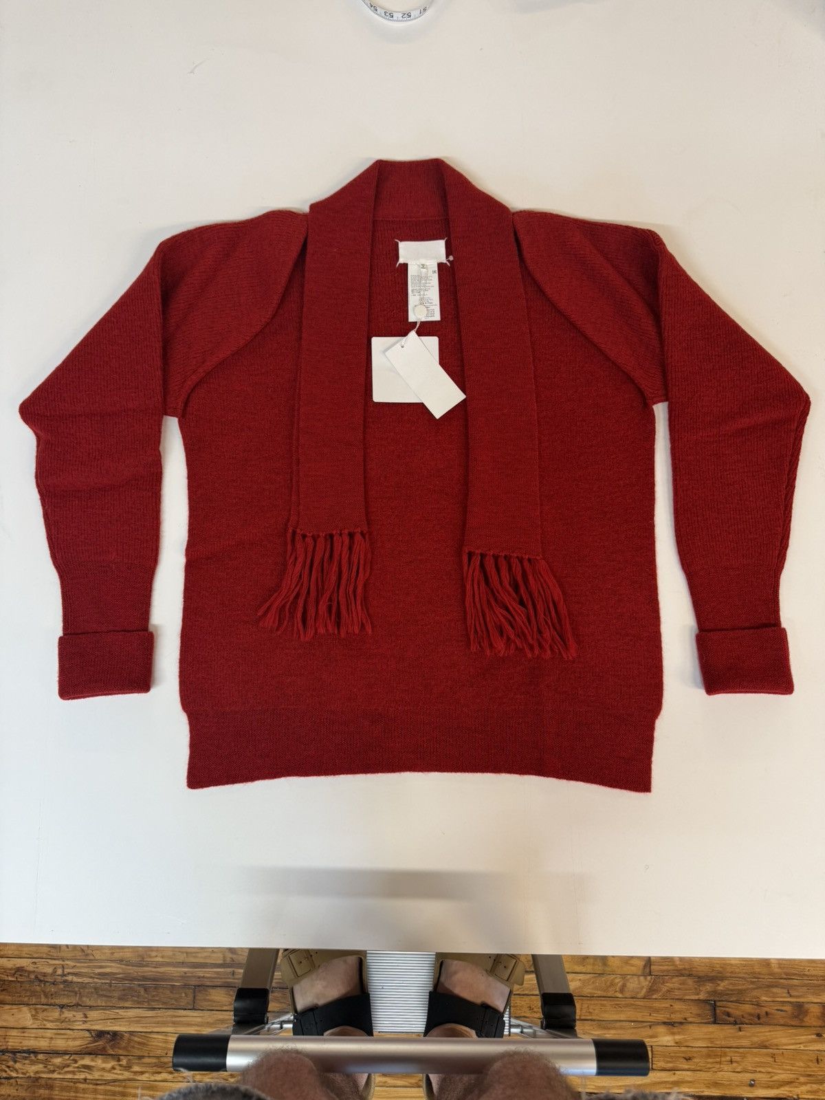 Maison Margiela MAISON MARGIELA SS17 100% Wool Scarf-Neck Cardigan — Size L Size L / US 10 / IT 46 - 8 Thumbnail