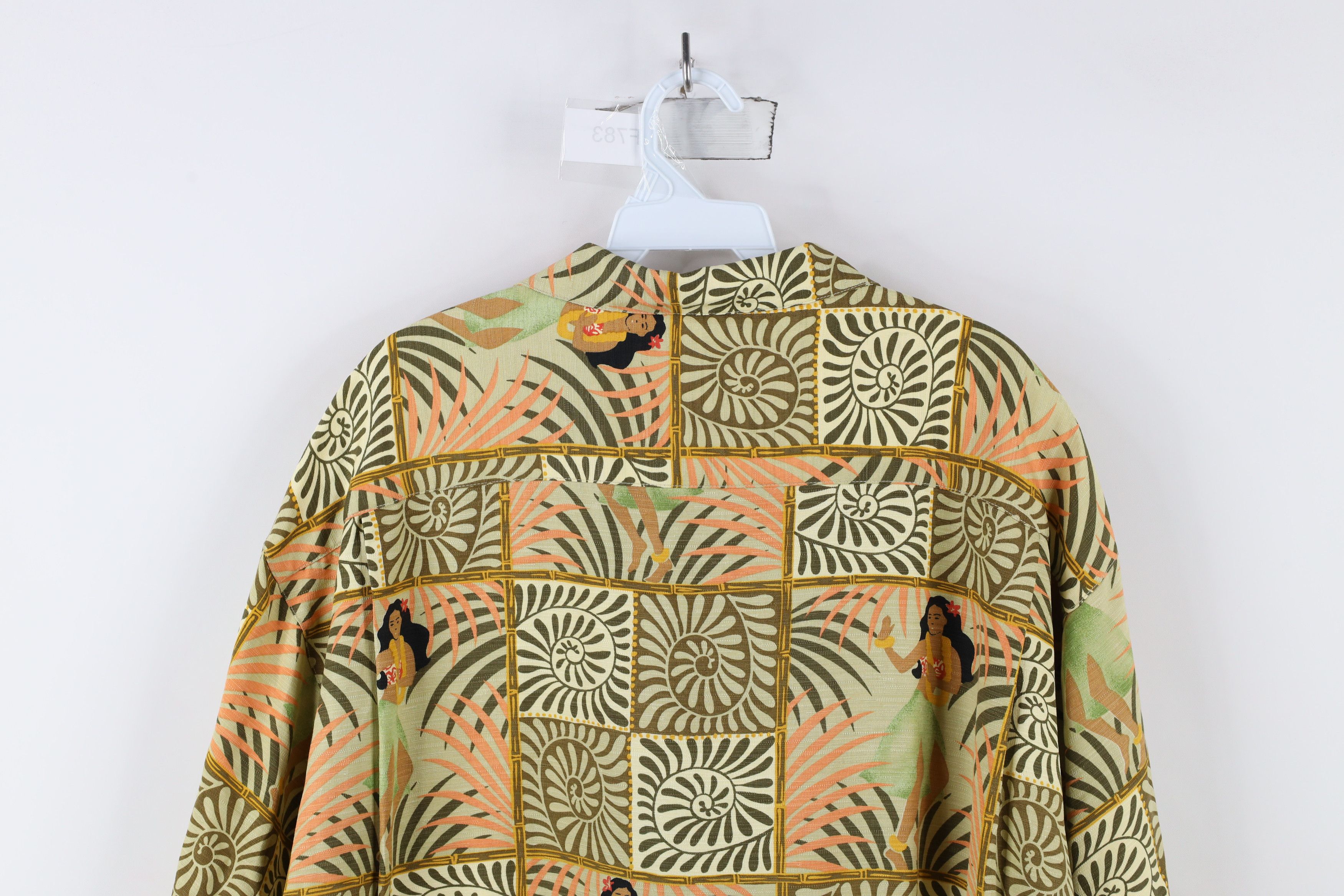 Tommy Bahama × Vintage Vintage 90s Tommy Bahama Collar Luau Girl Hawaiian Shirt Size US XL / EU 56 / 4 - 10 Thumbnail