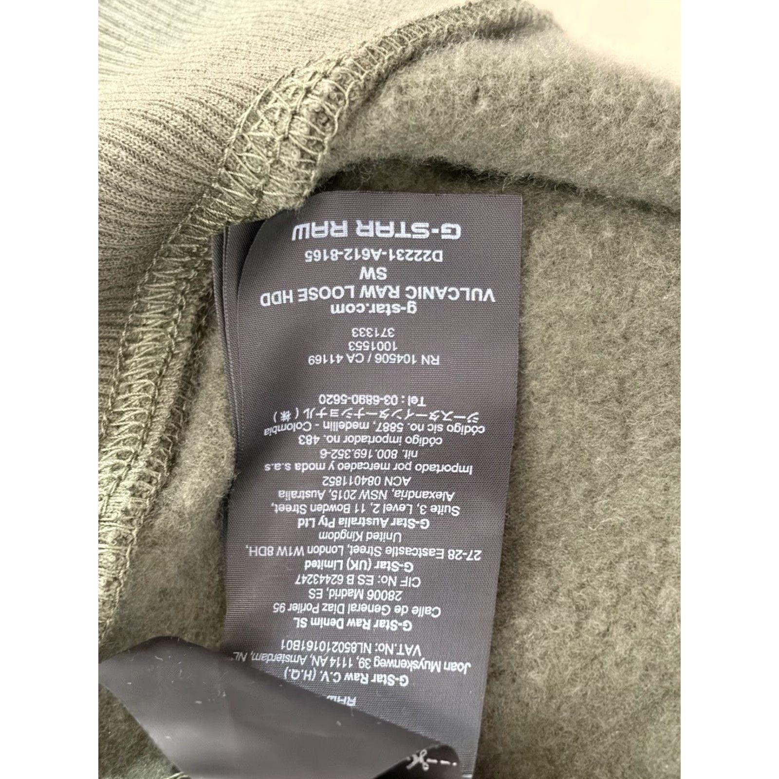 Vintage G-Star RAW Hoodie Mens Loose Vulcanic Raw Graphic Print Logo Green Large Size US L / EU 52-54 / 3 - 7 Thumbnail