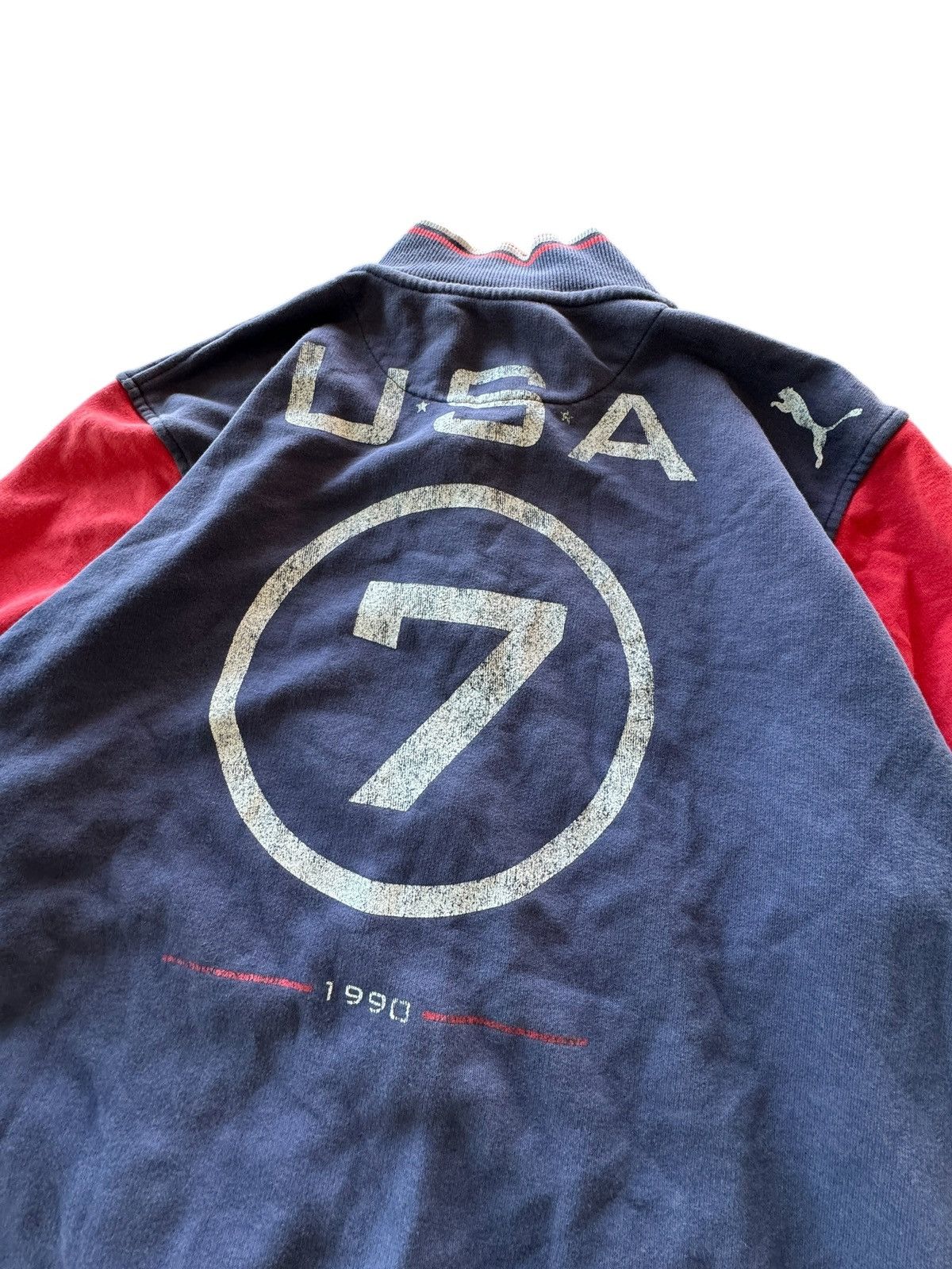 Puma Puma Boxy USA Retro 1990 Zip Up USA Patch Oversized Jacket Size US XL / EU 56 / 4 - 7 Thumbnail