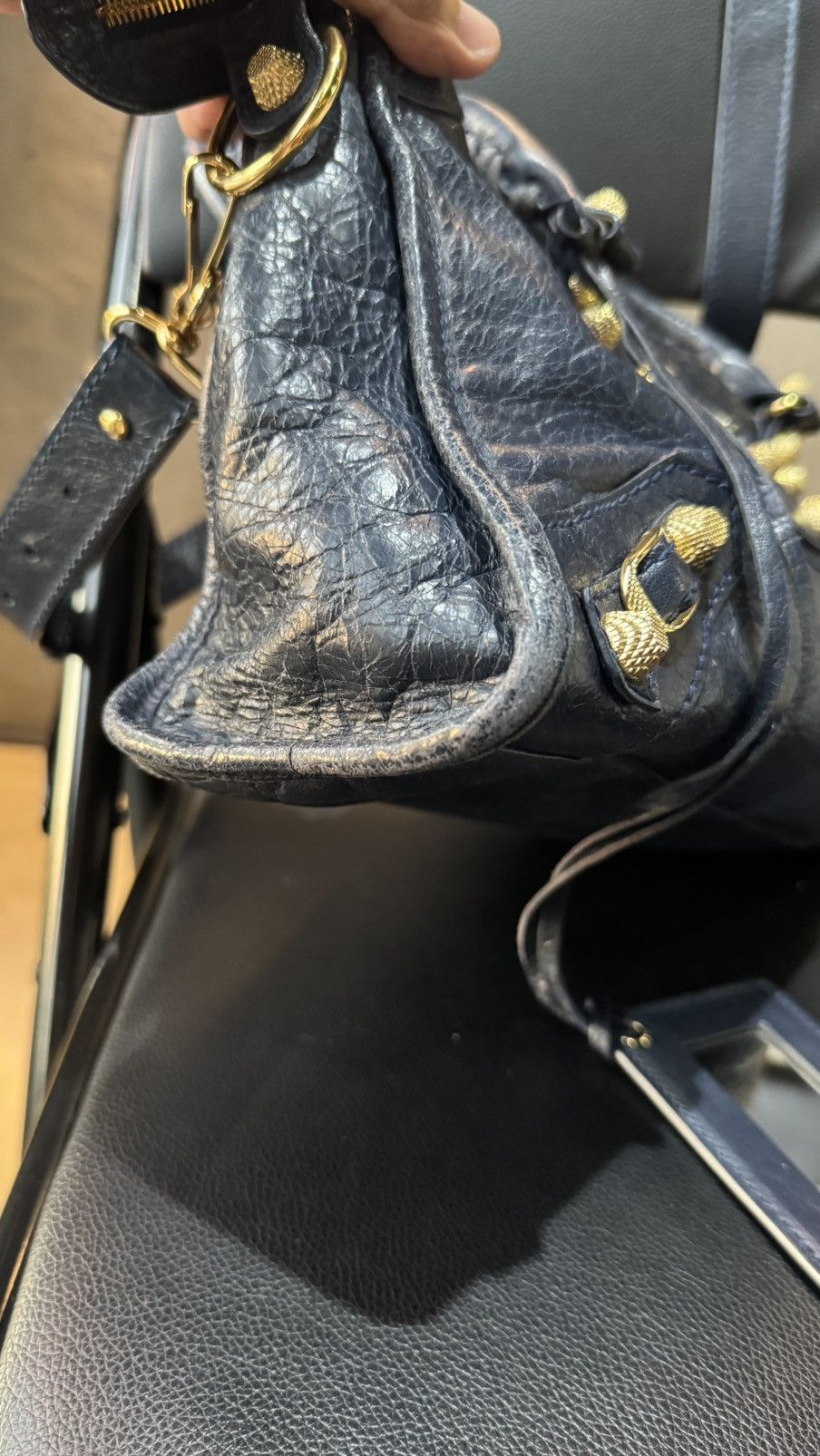 Balenciaga Balenciaga Nay Blue Leather Small Classic City RH Tote Size ONE SIZE - 7 Thumbnail