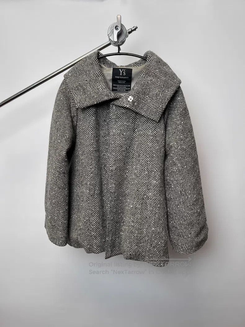 Yohji Yamamoto YOHJI YAMAMOTO Wool Stand Collar Multicolor Cloak Coat Size US XL / EU 56 / 4 - 3 Thumbnail