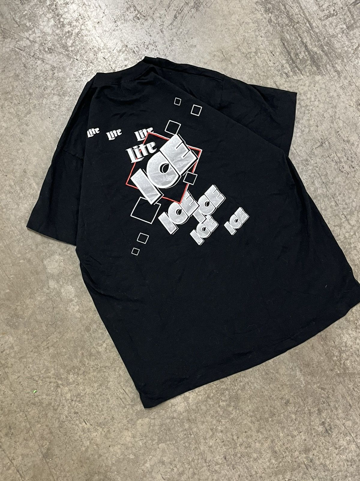 Vintage Vintage miller lite ice 90s promo shirt hype rare beer frat Size US XL / EU 56 / 4 - 1 Thumbnail